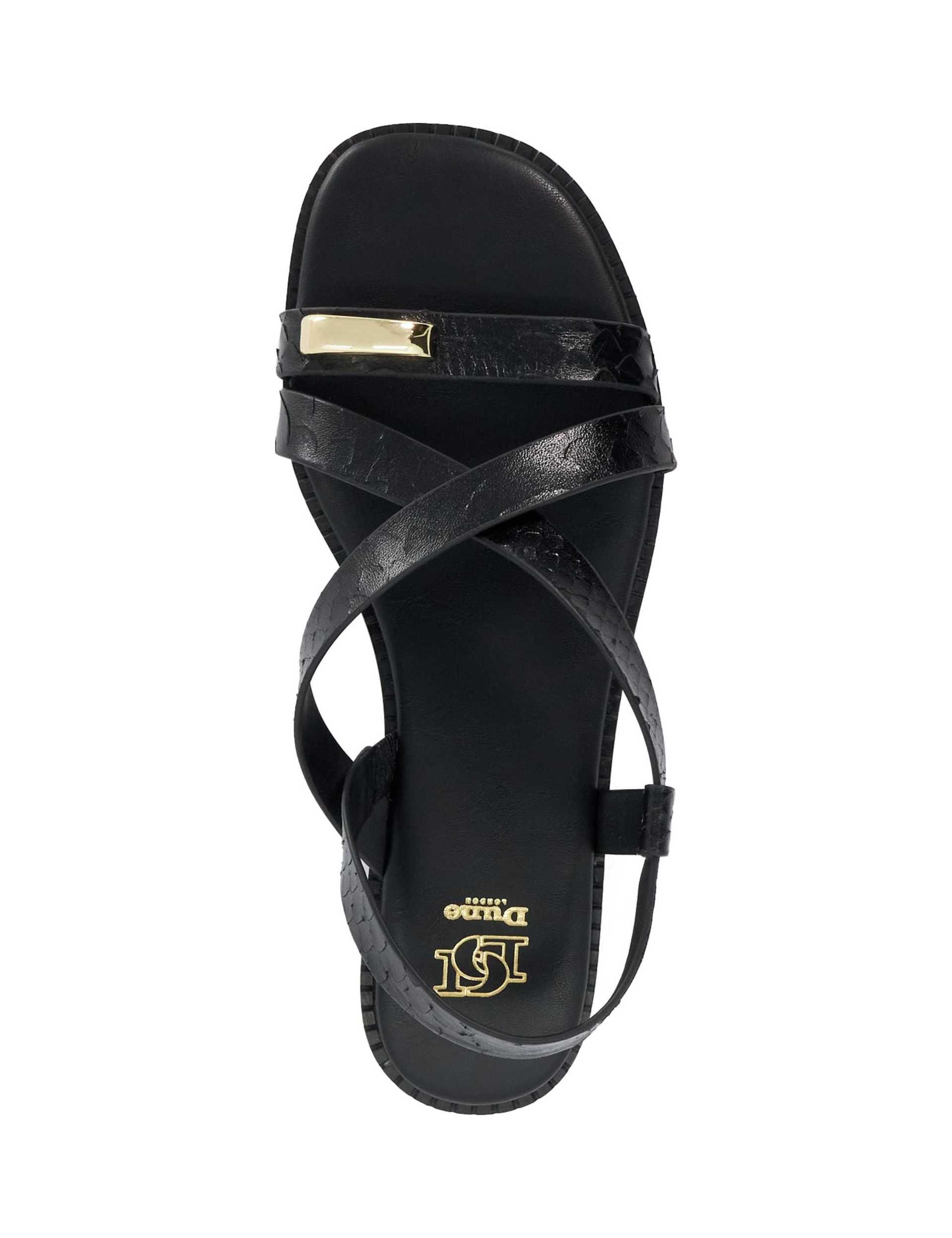 Leather Ankle Strap Flat Sandals 2 of 5