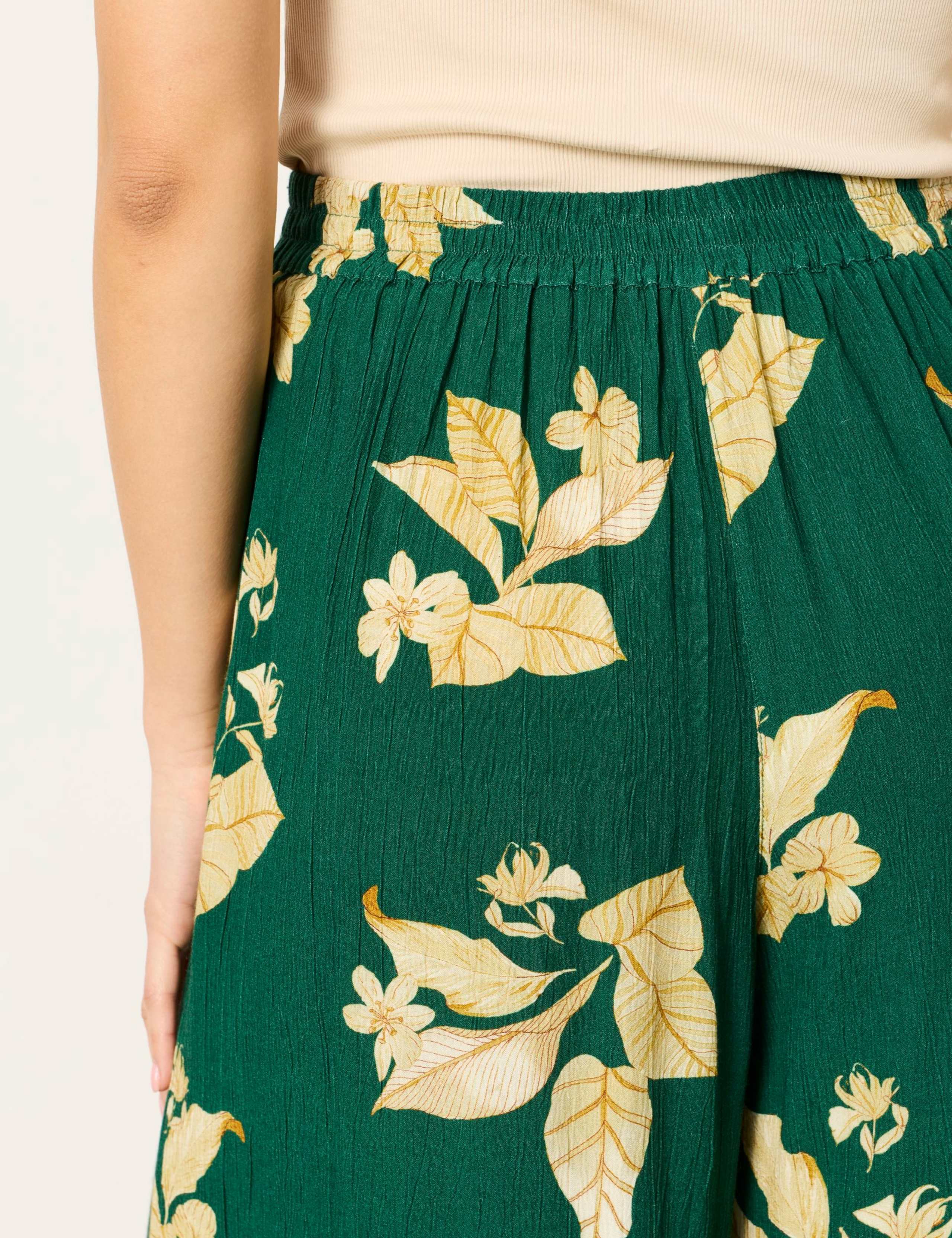 Floral Wide Leg Cropped Trousers 4 of 6