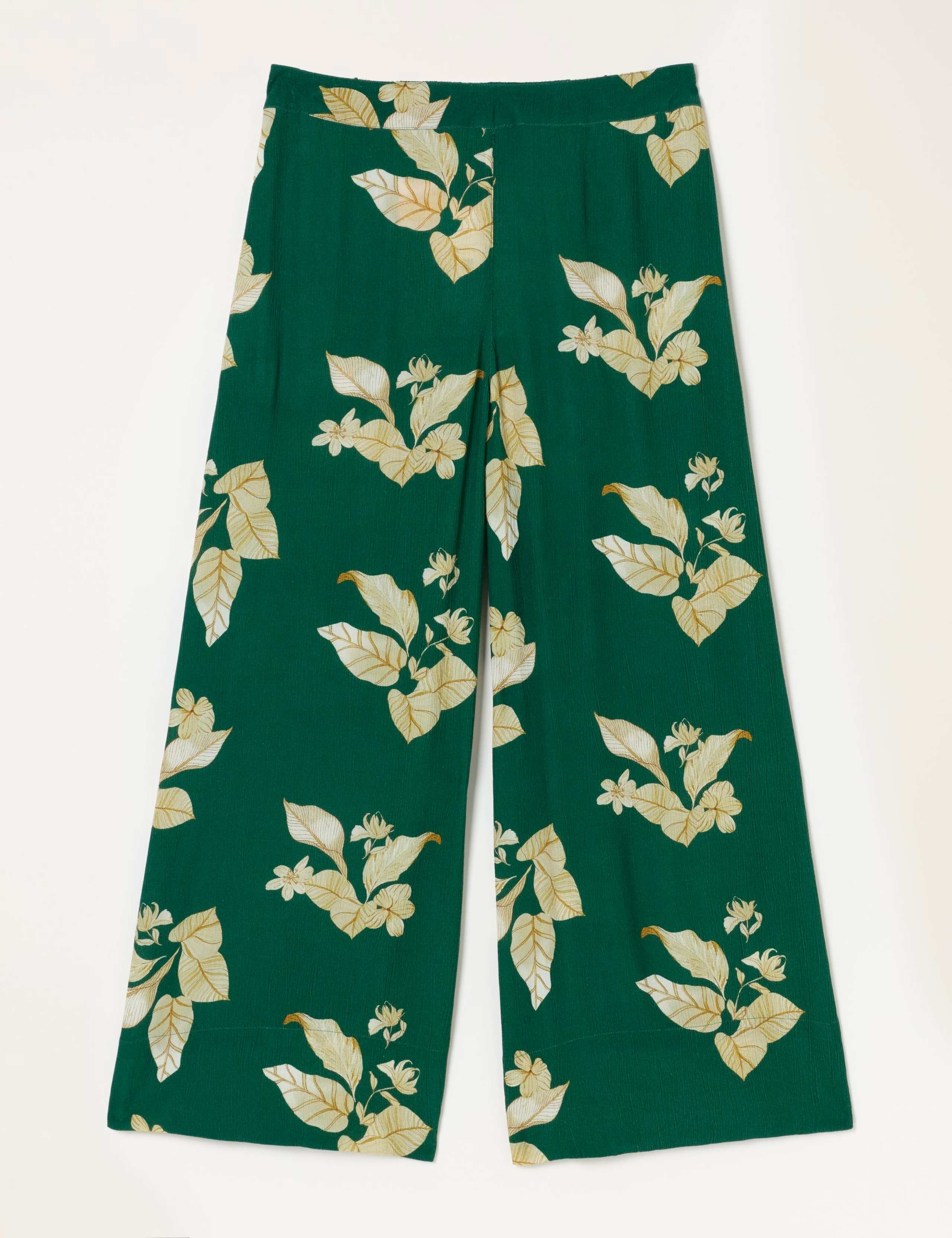 Floral Wide Leg Cropped Trousers 2 of 6