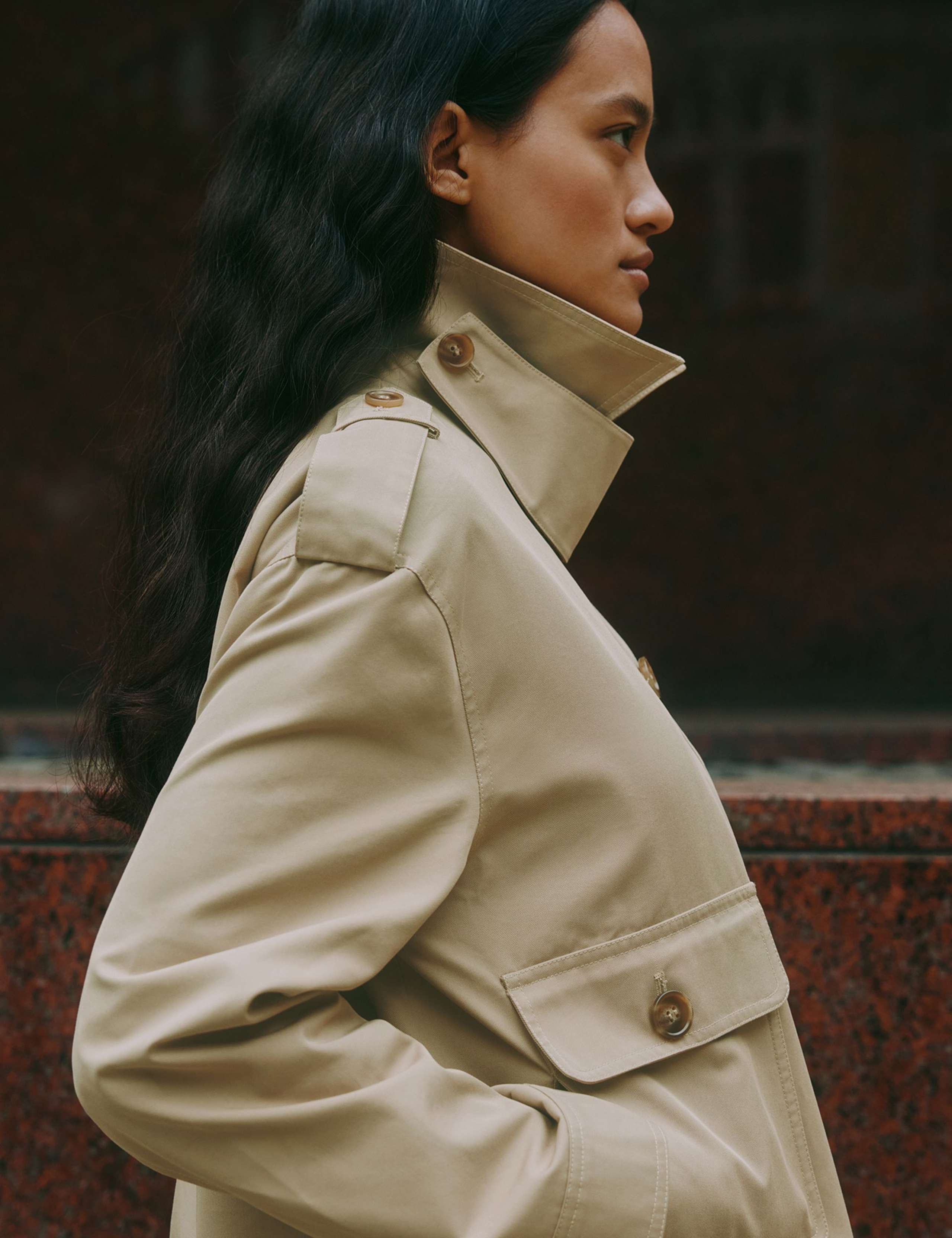 Cotton Rich Cropped Trench Coat 4 of 6