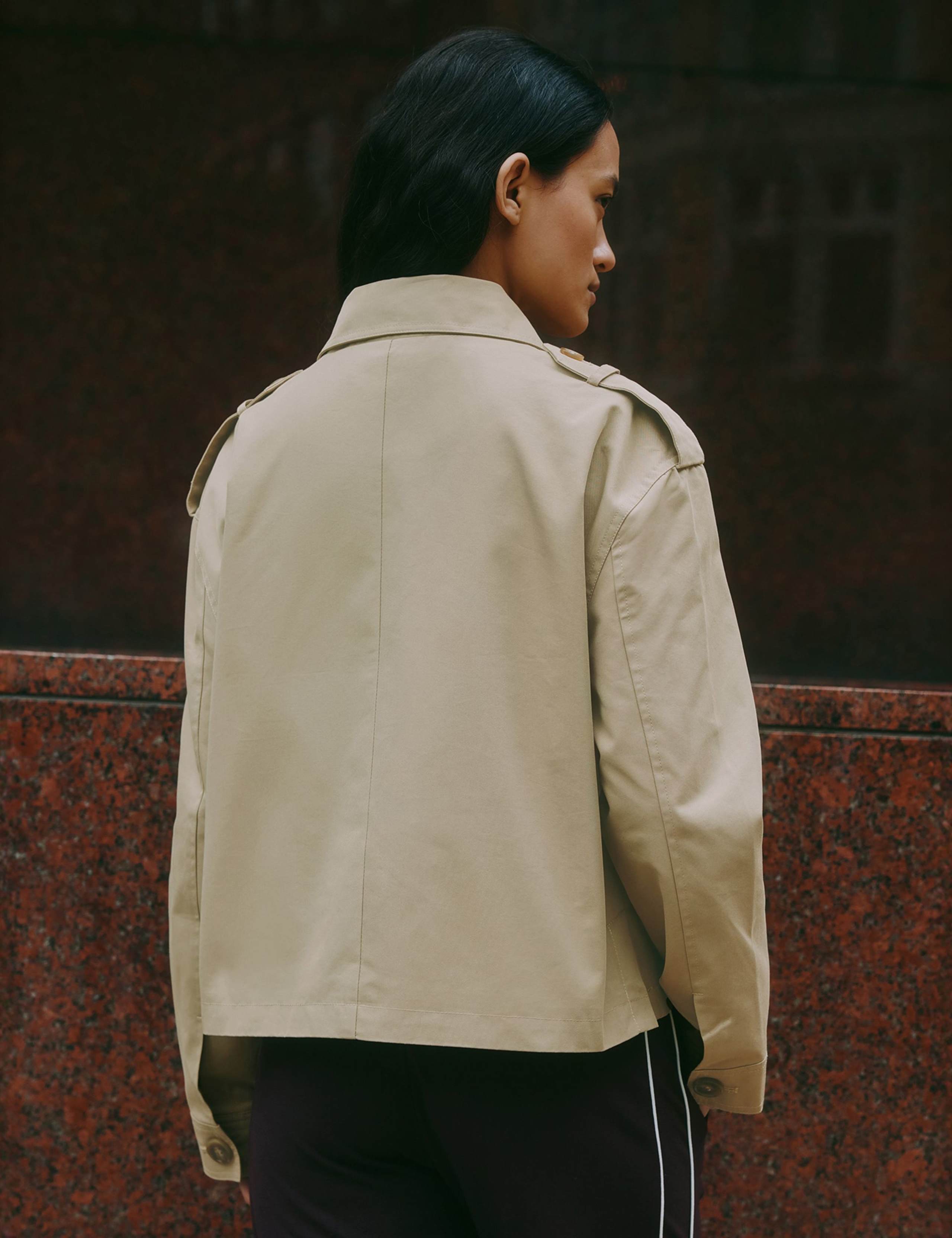 Cotton Rich Cropped Trench Coat 5 of 6