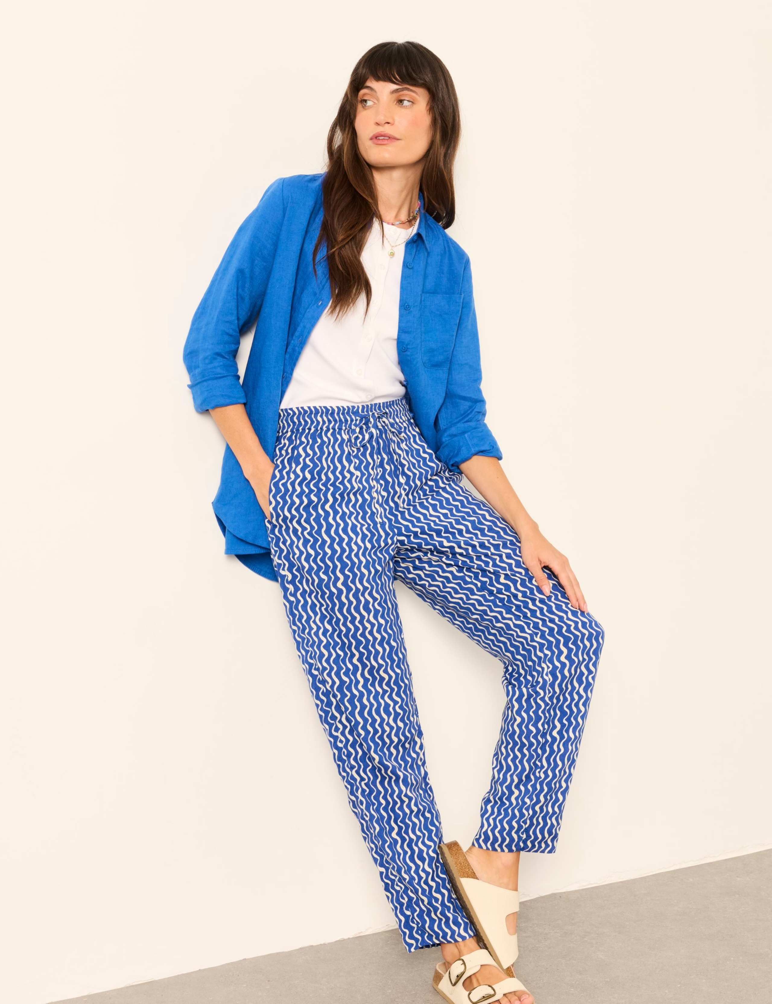 Striped Drawstring Tapered Trousers 3 of 6