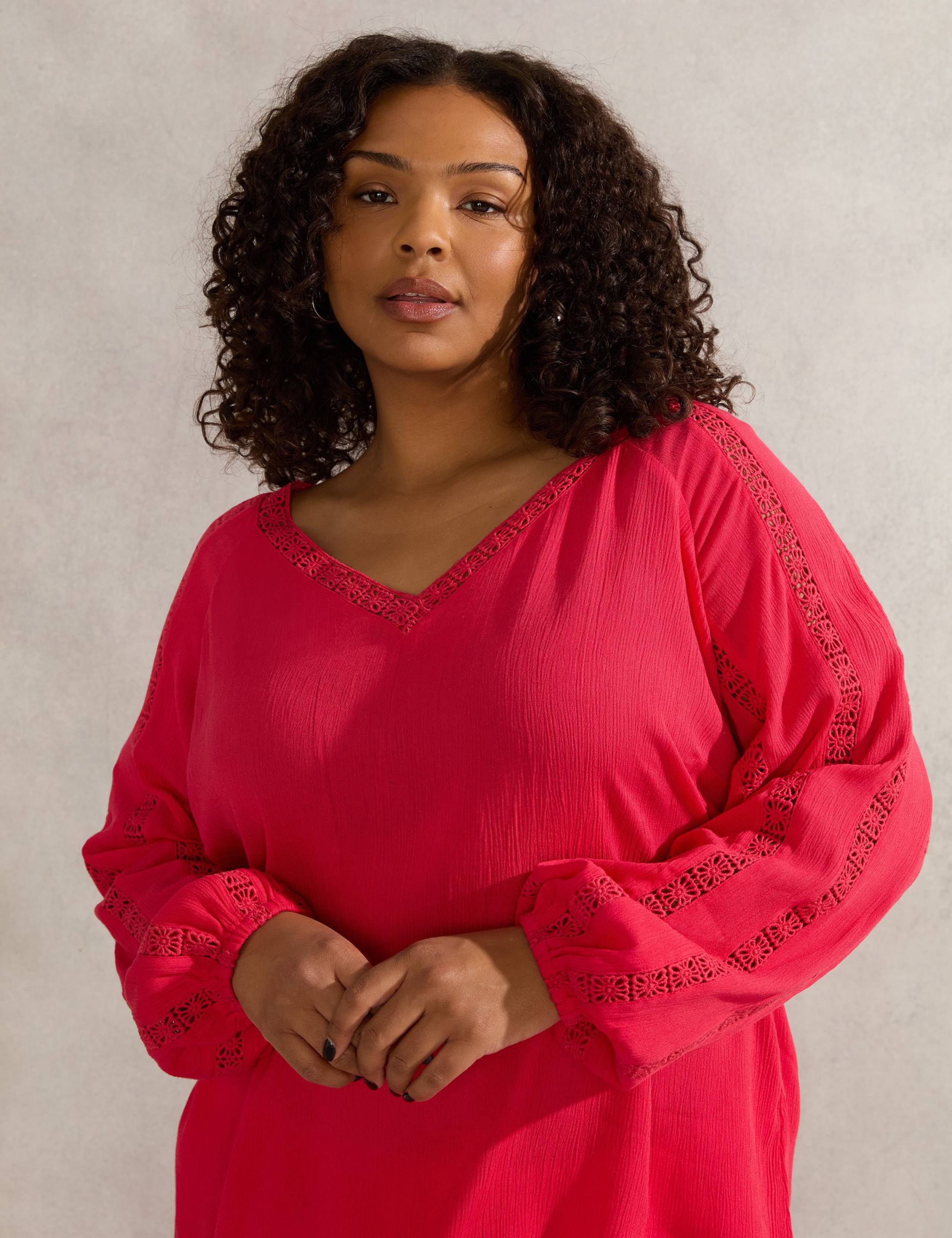 Broderie V-Neck Blouse 2 of 4