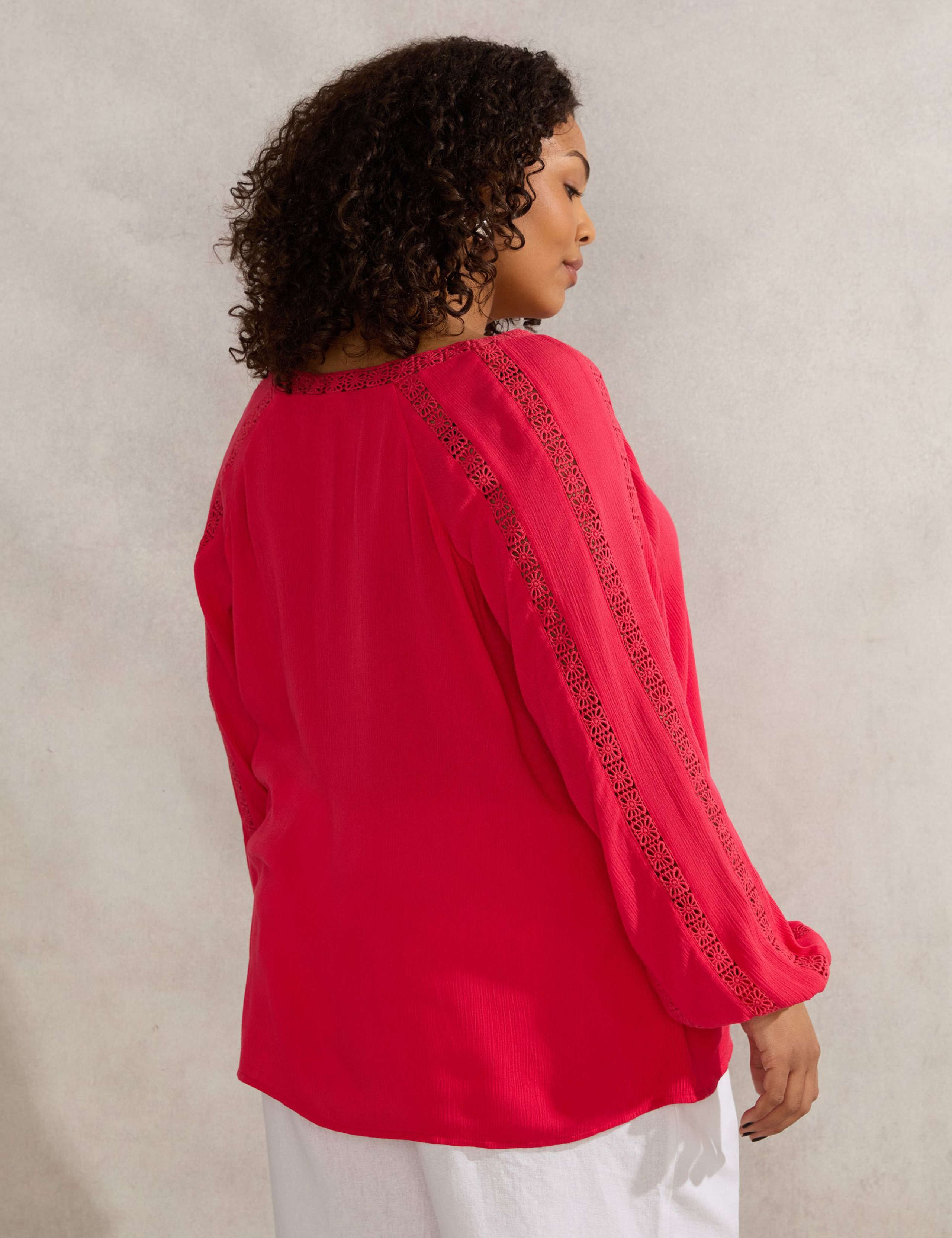 Broderie V-Neck Blouse 3 of 4