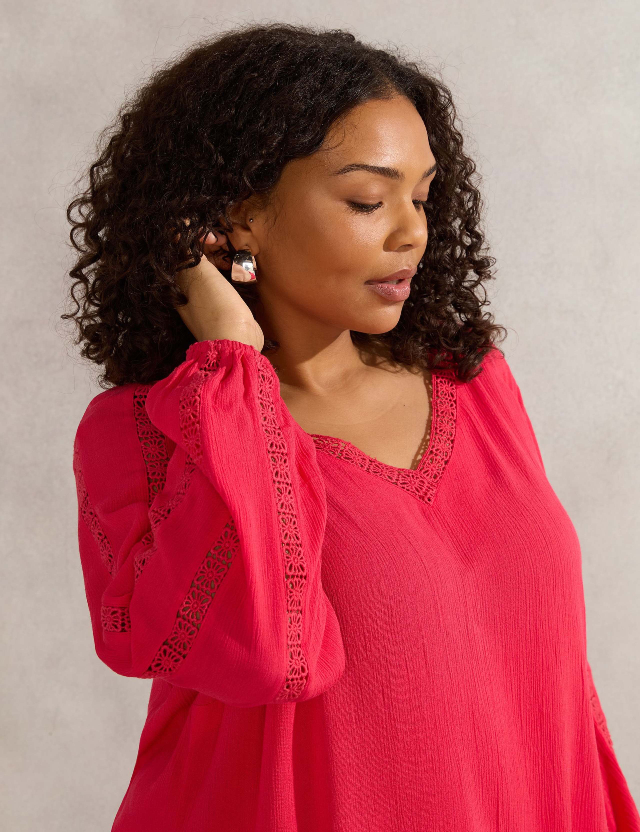 Broderie V-Neck Blouse 4 of 4
