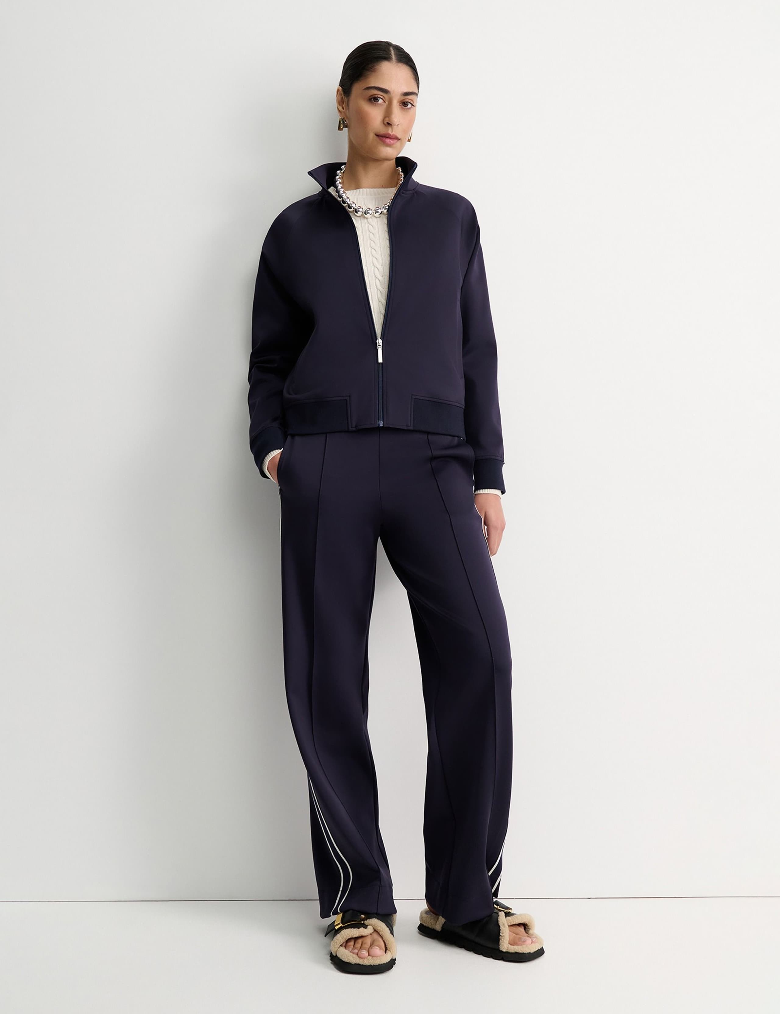 Zip Up Funnel Neck Sports Jacket 2 of 5