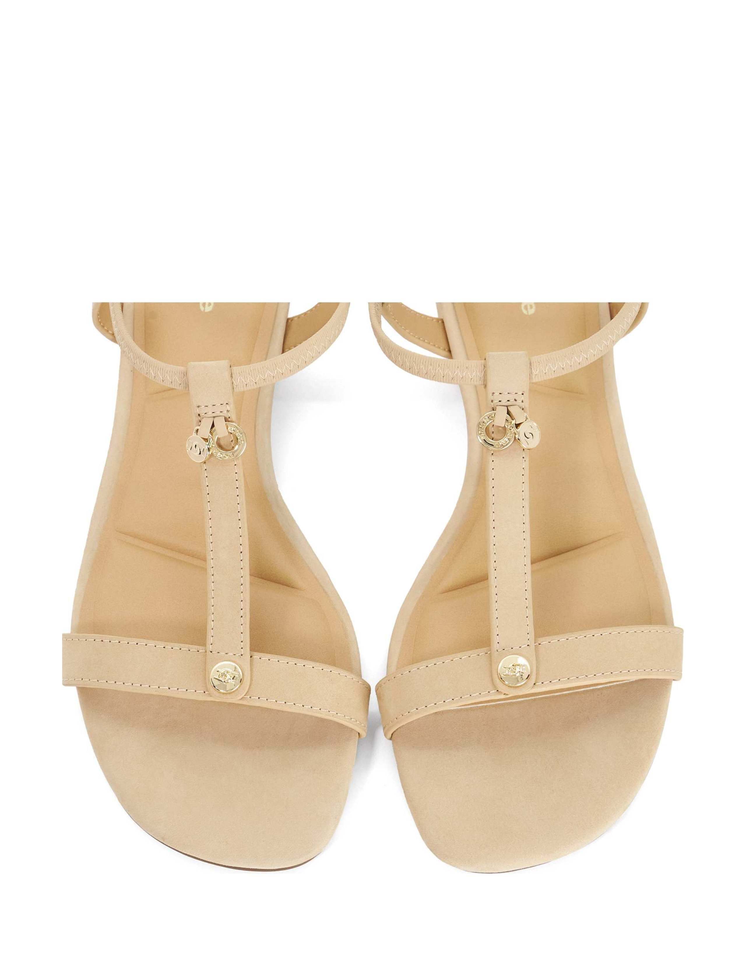 Leather T Bar Block Heel Sandals 6 of 6