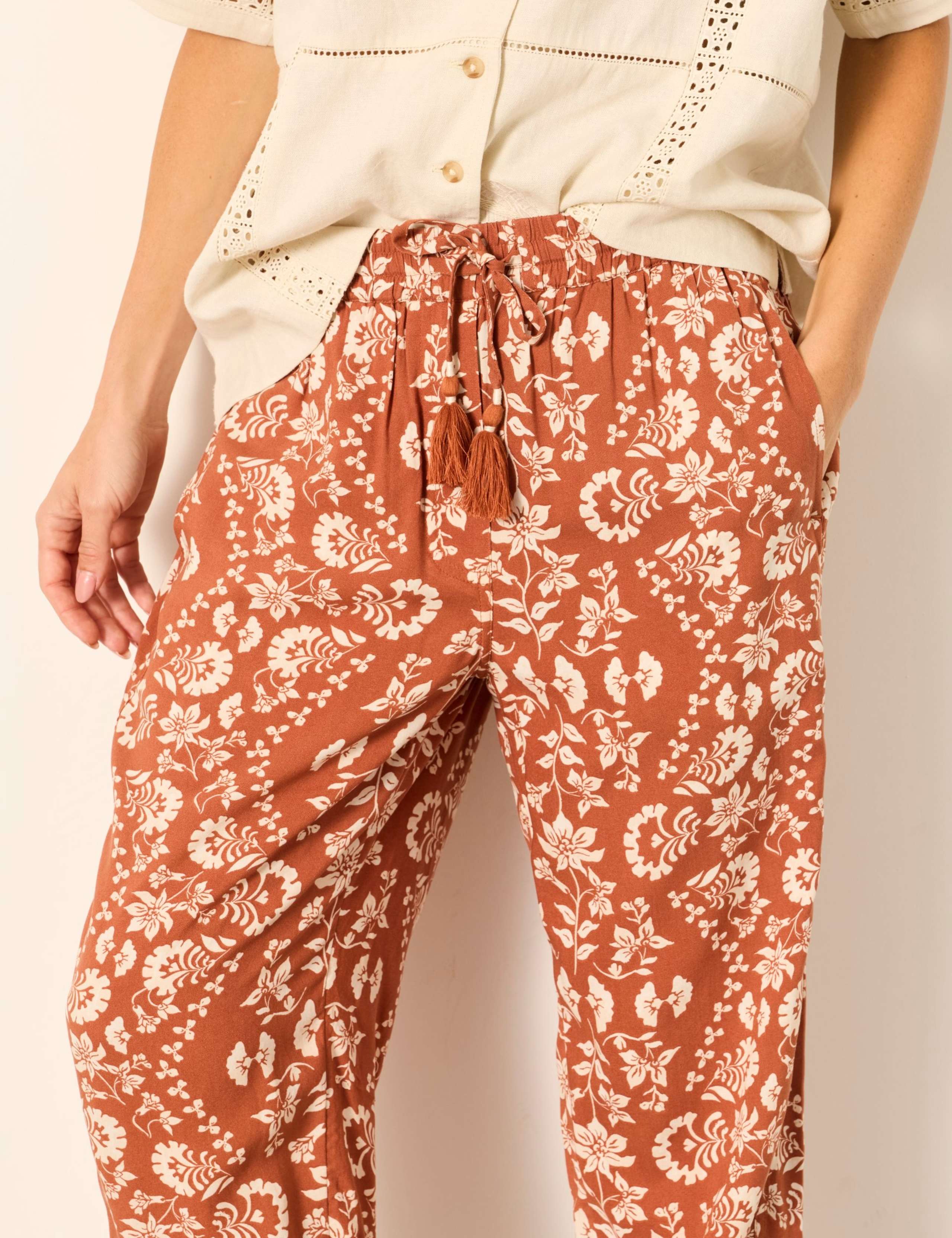 Floral Drawstring Pull On Trousers 6 of 7