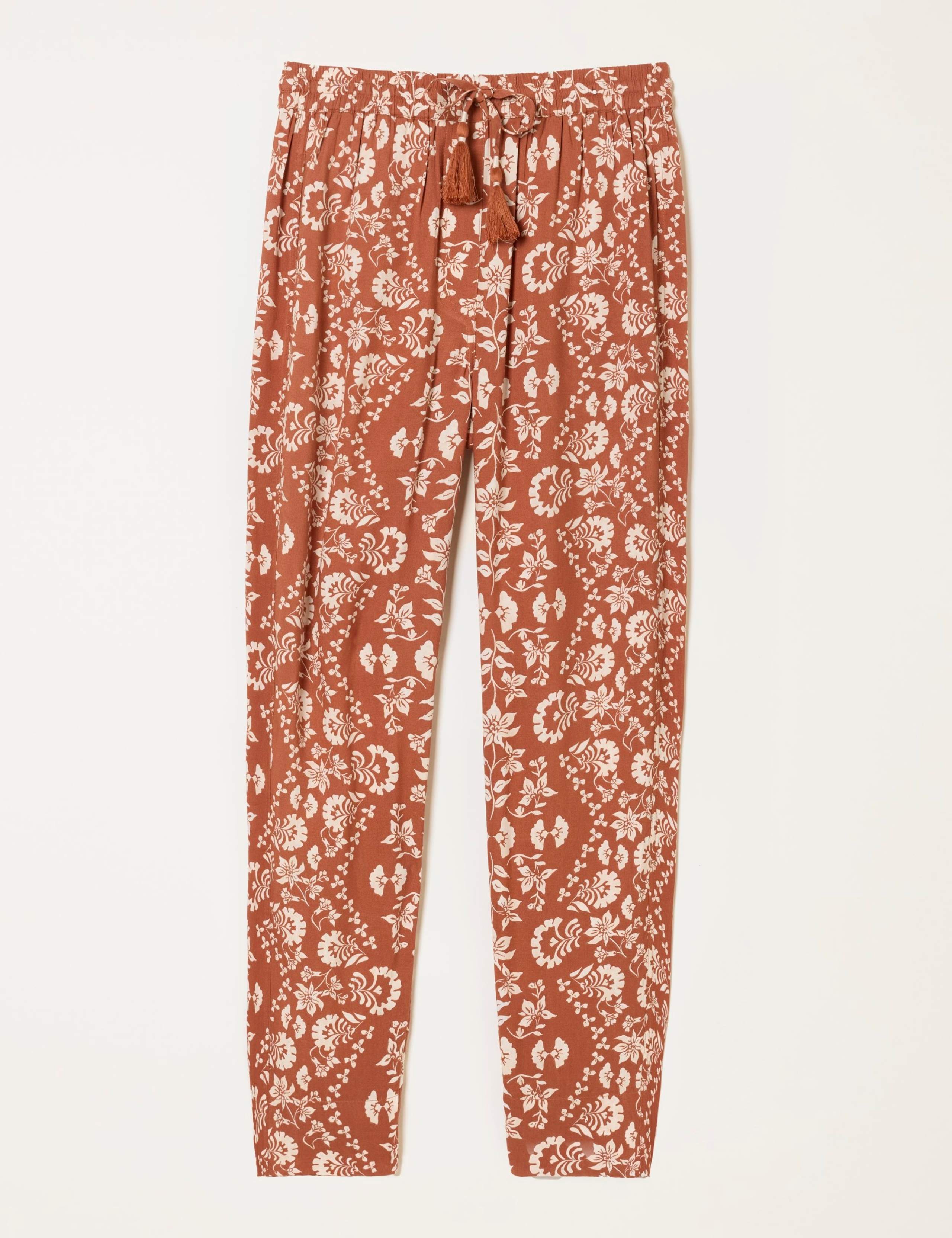 Floral Drawstring Pull On Trousers 2 of 7
