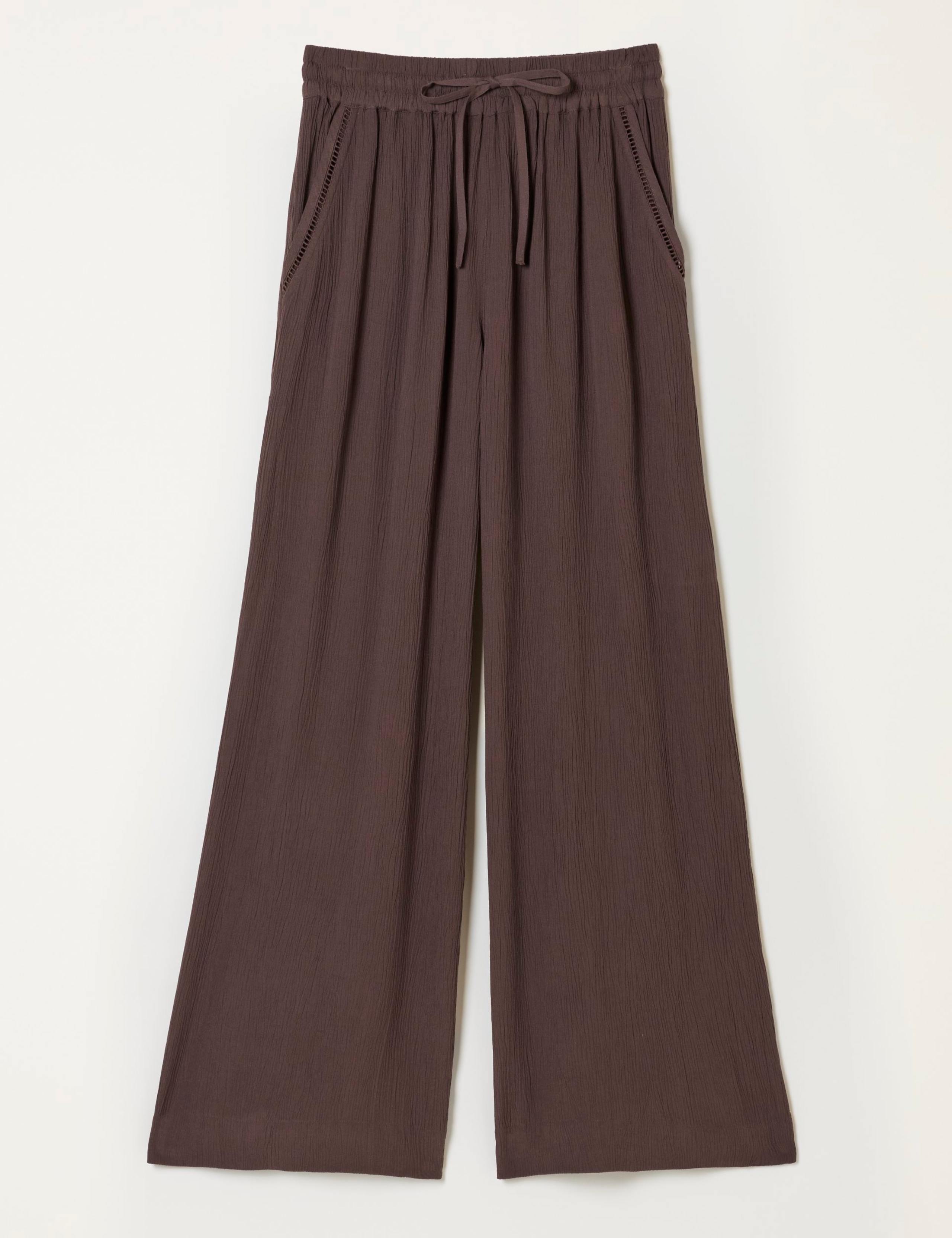 Textured Drawstring Pull On Trousers 2 of 7