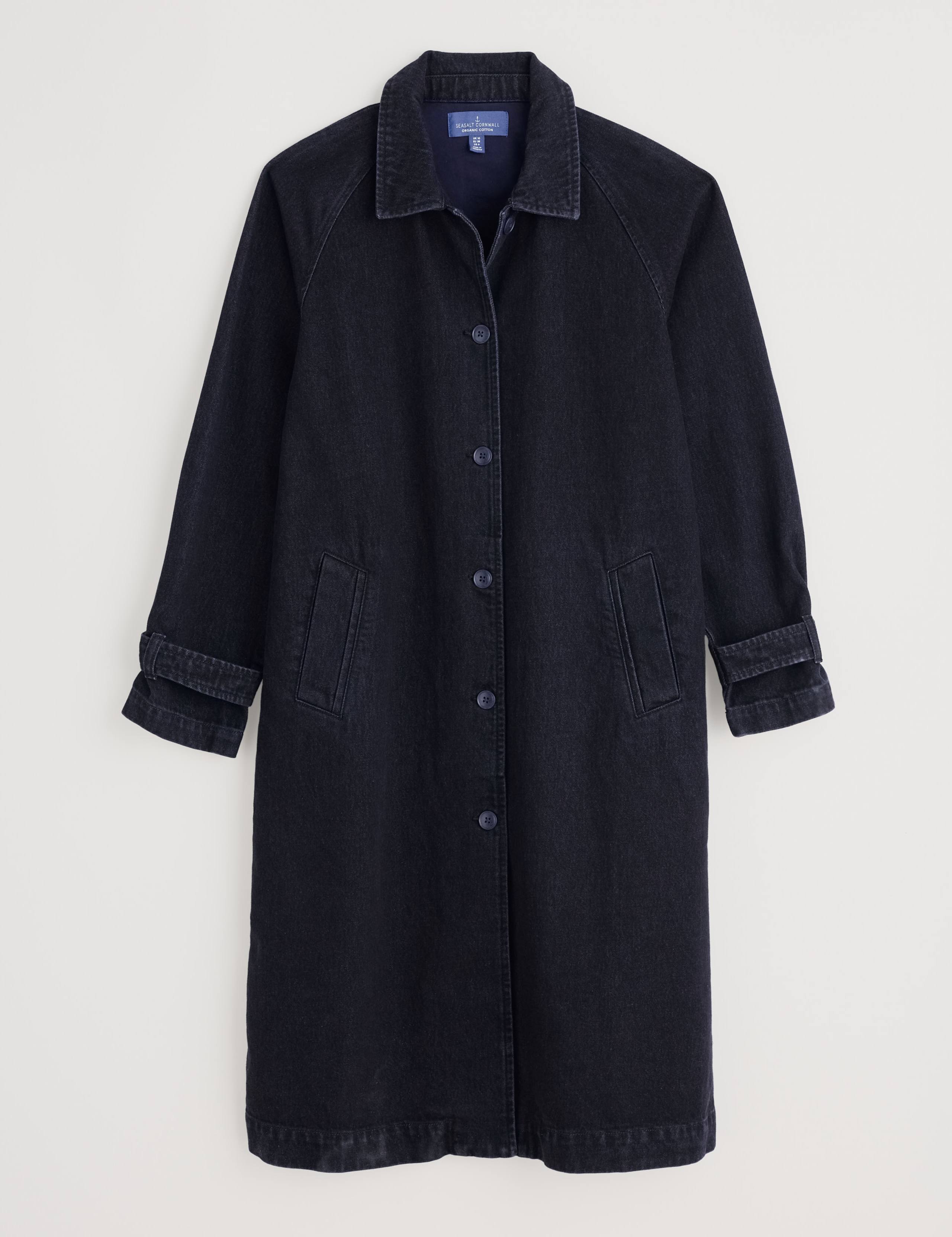 Pure Cotton Collared Longline Mac 2 of 4