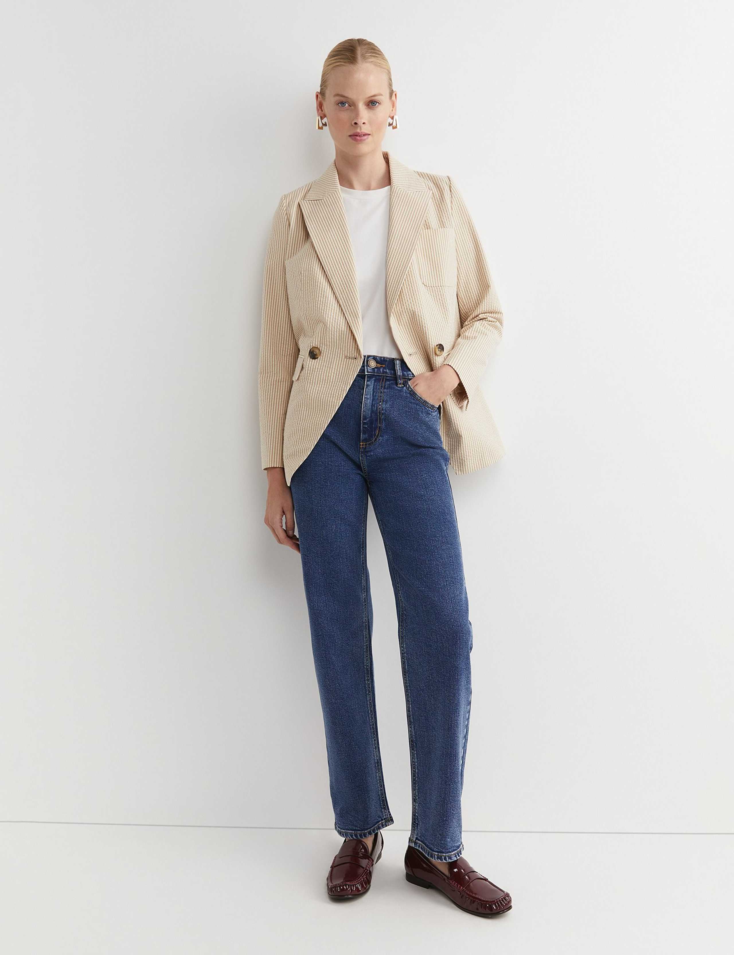 High Waisted Straight Leg Jeans 2 of 5