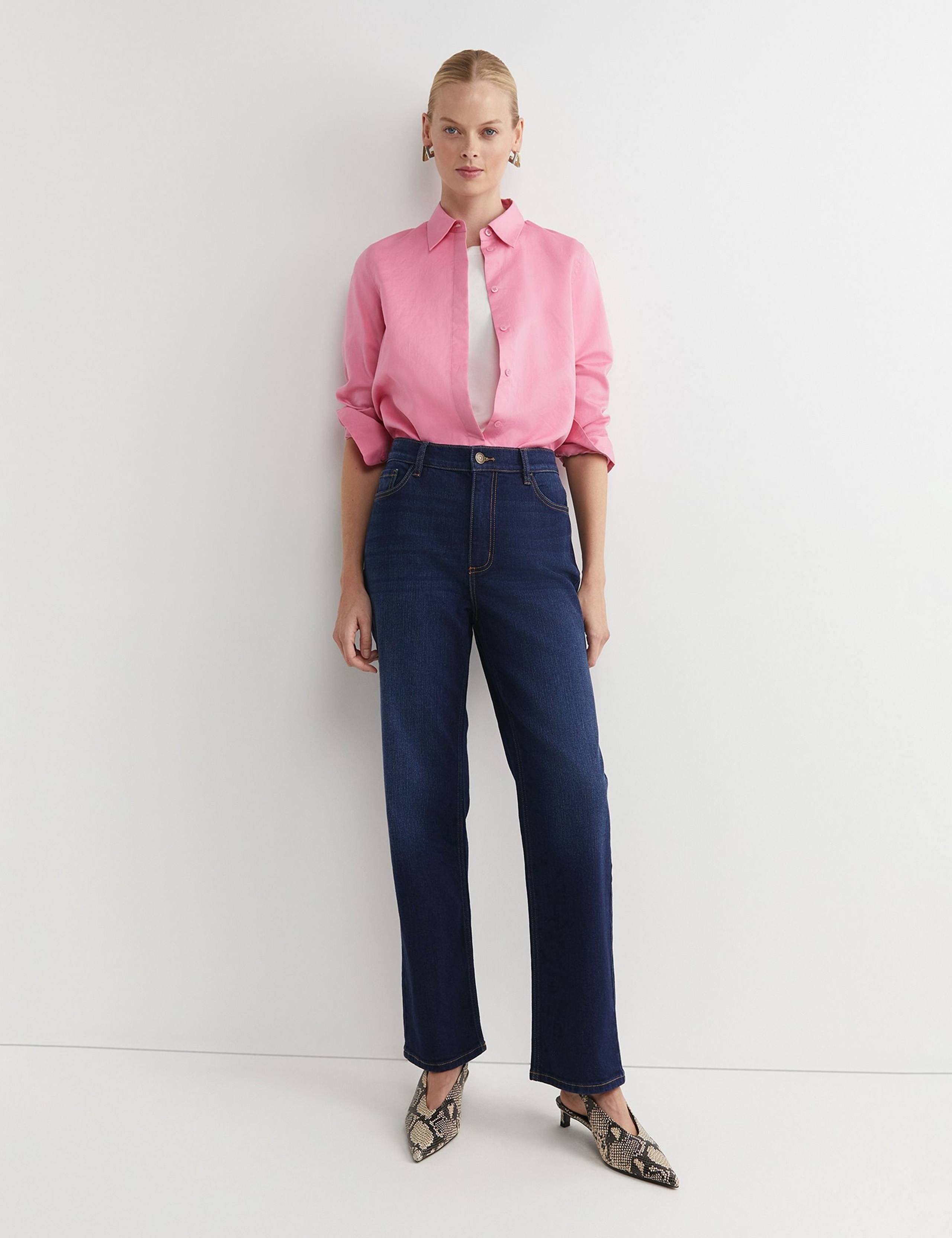 High Waisted Straight Leg Jeans 2 of 5