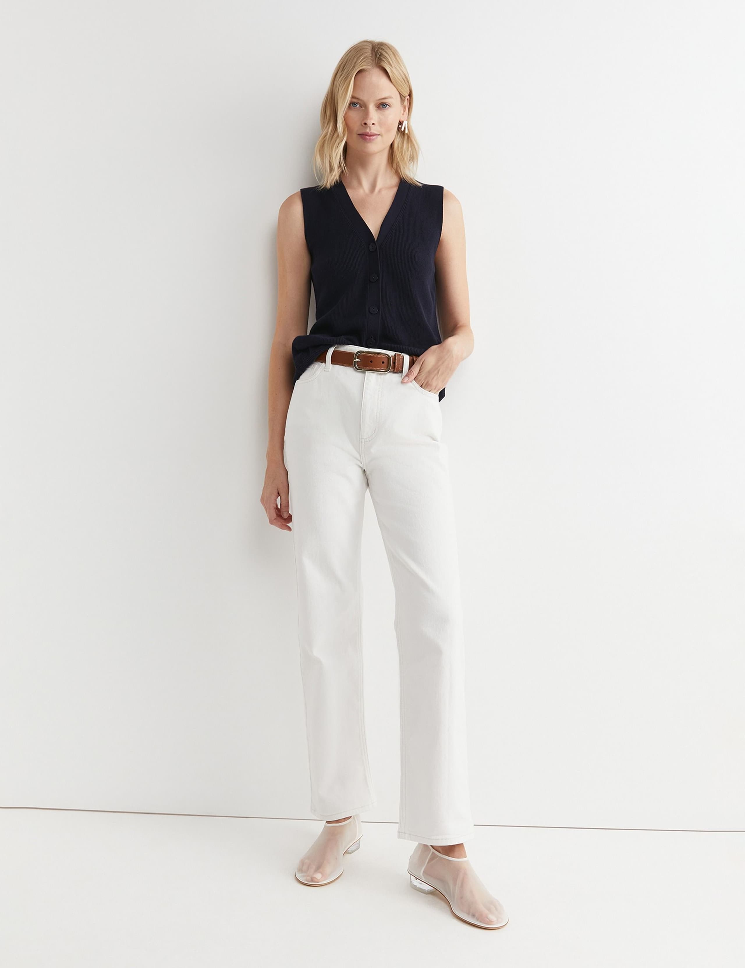 High Waisted Straight Leg Jeans 2 of 5