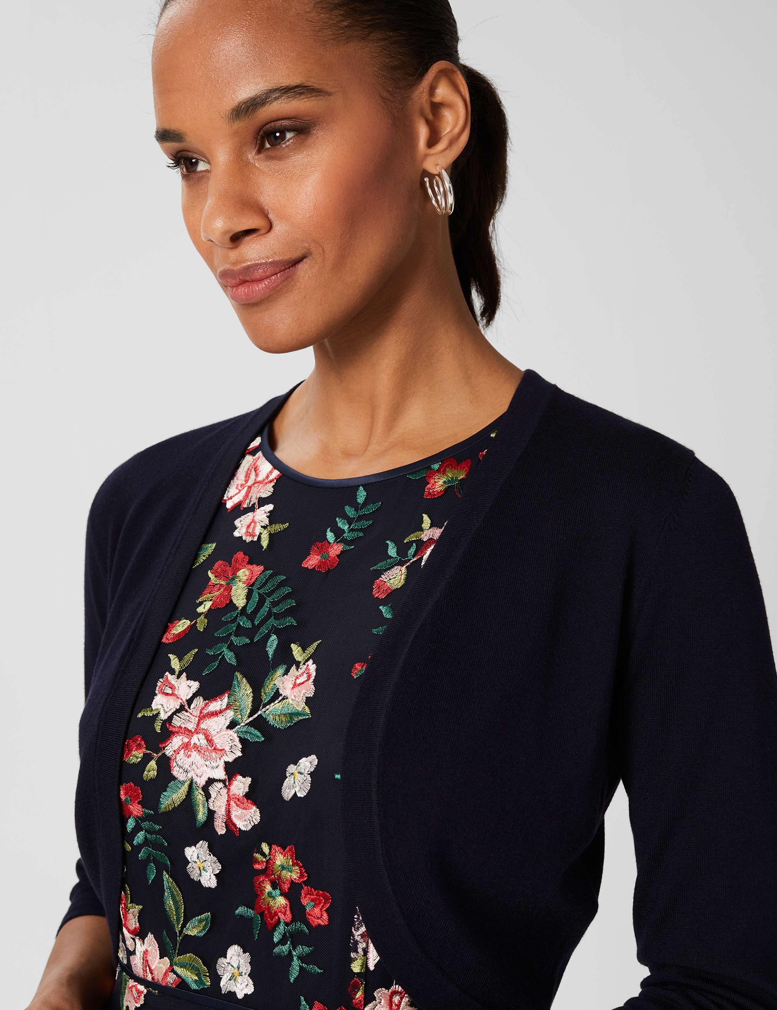 Open Neck Cropped Cardigan 3 of 5