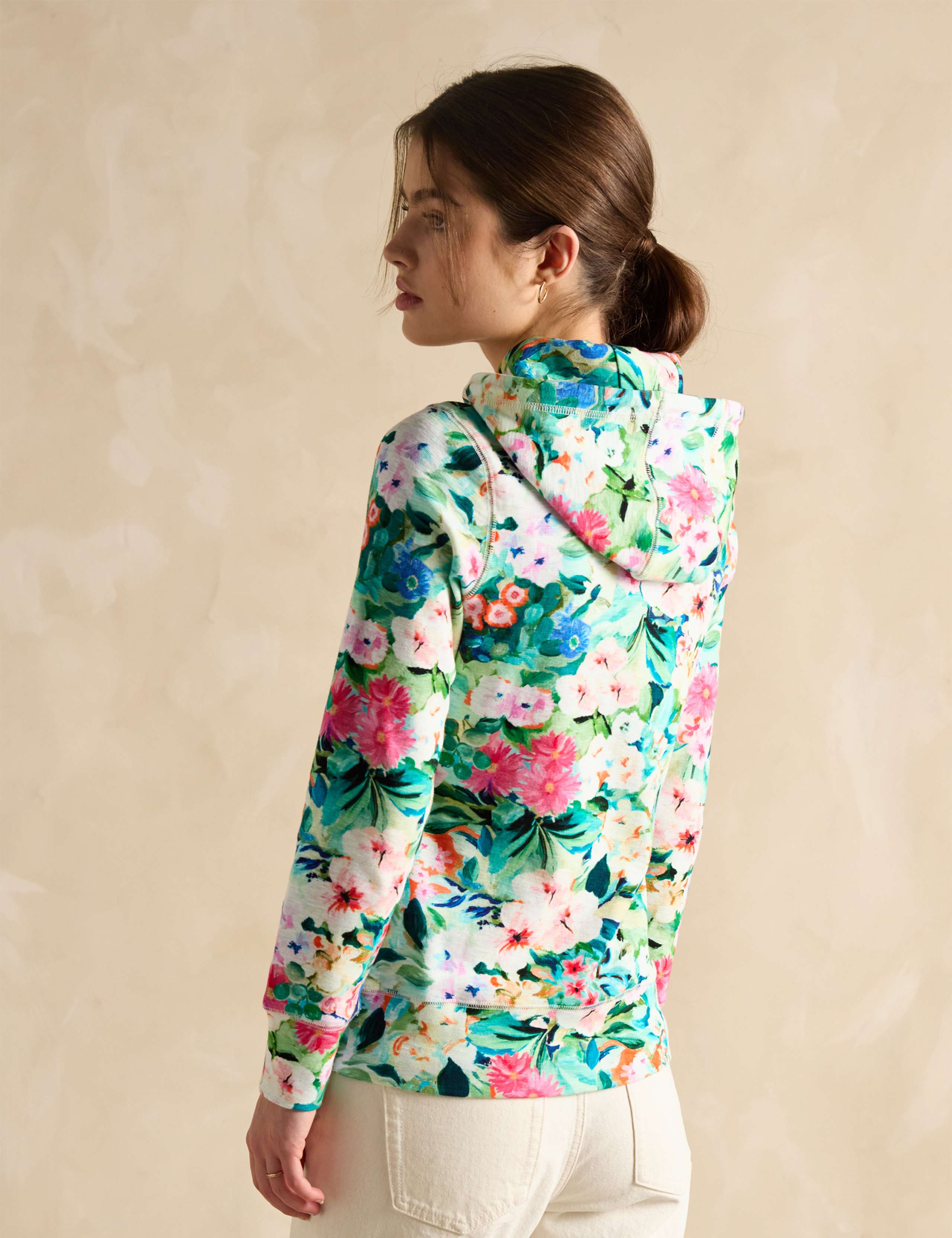 Cotton Rich Floral Hoodie 3 of 5