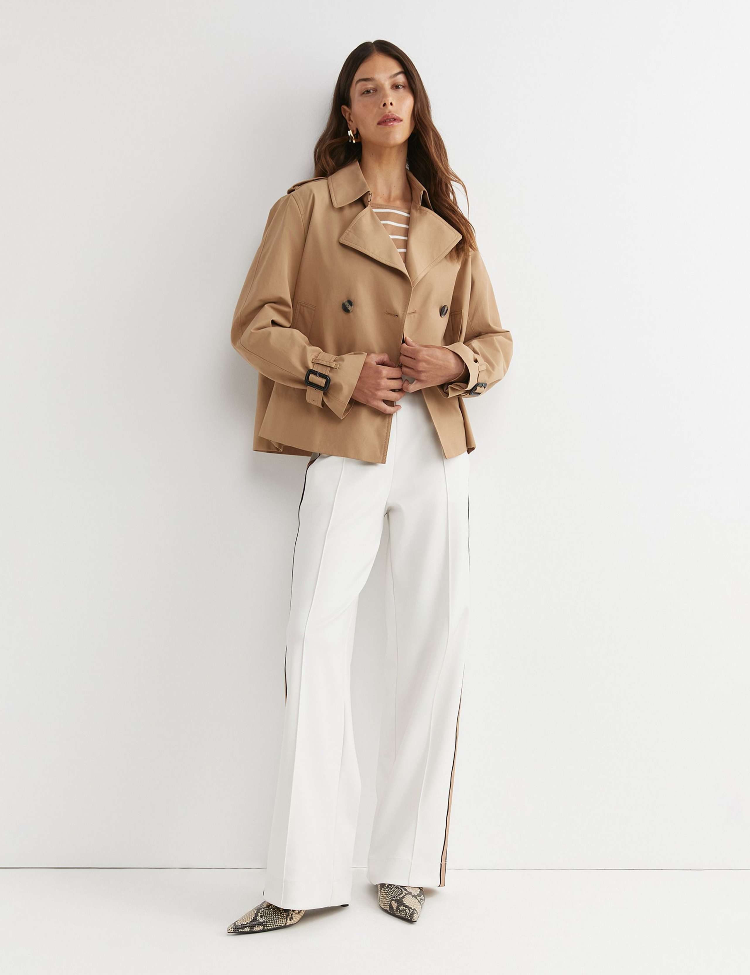 Side Stripe Elasticated Waist Wide Leg Joggers 2 of 5
