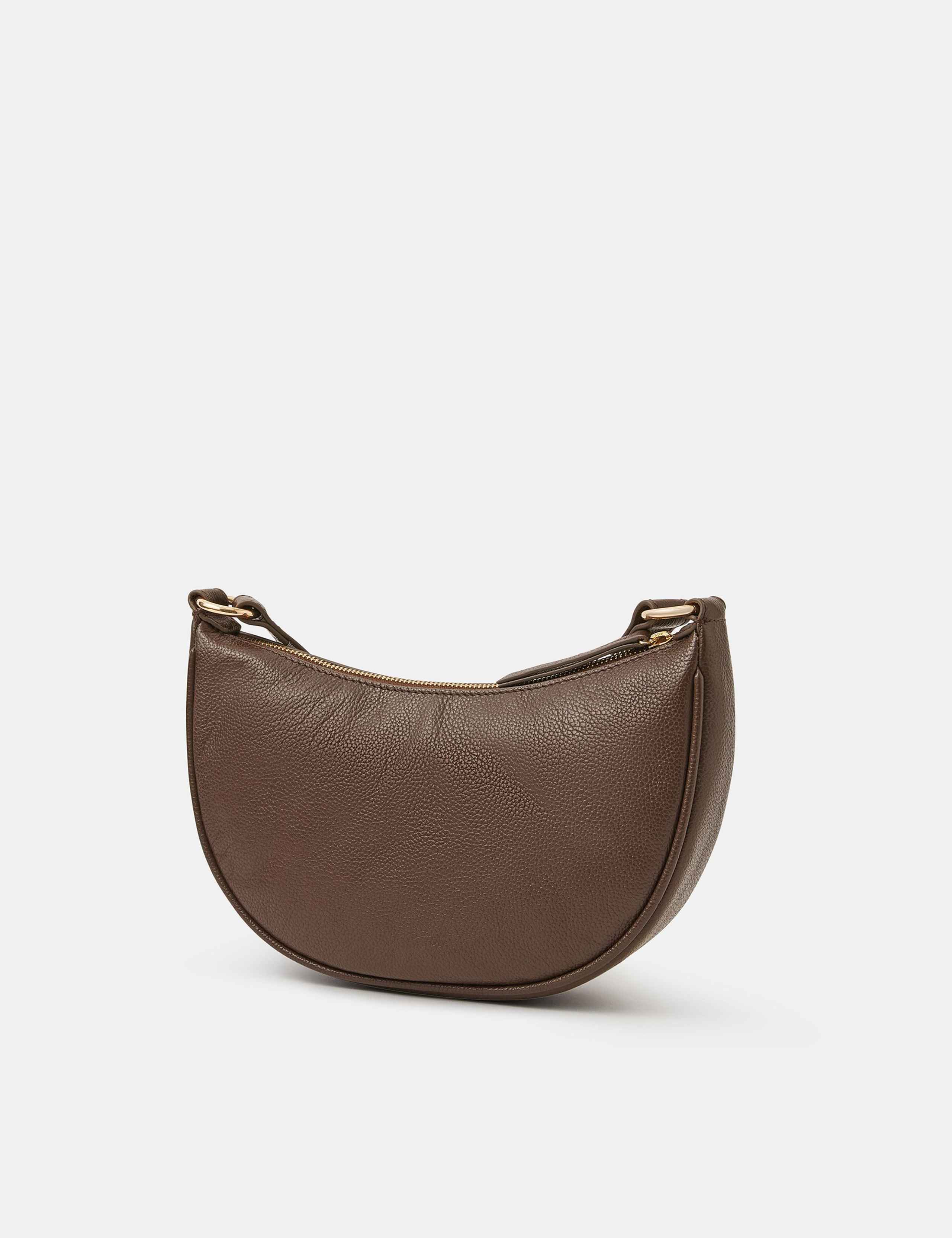 Leather Cow Print Cross Body Saddle Bag 2 of 4