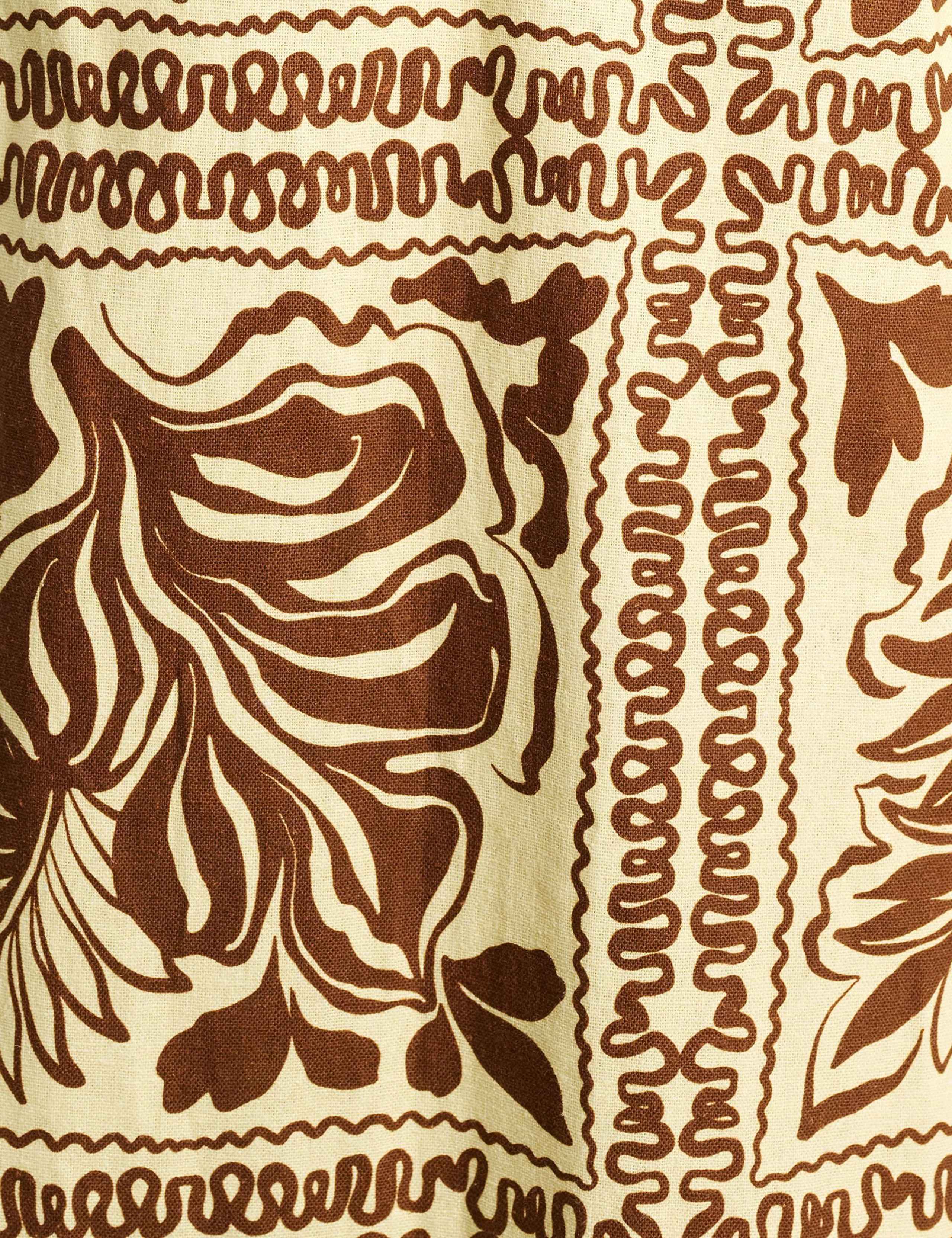 Pure Linen Printed Midaxi Dress 3 of 6
