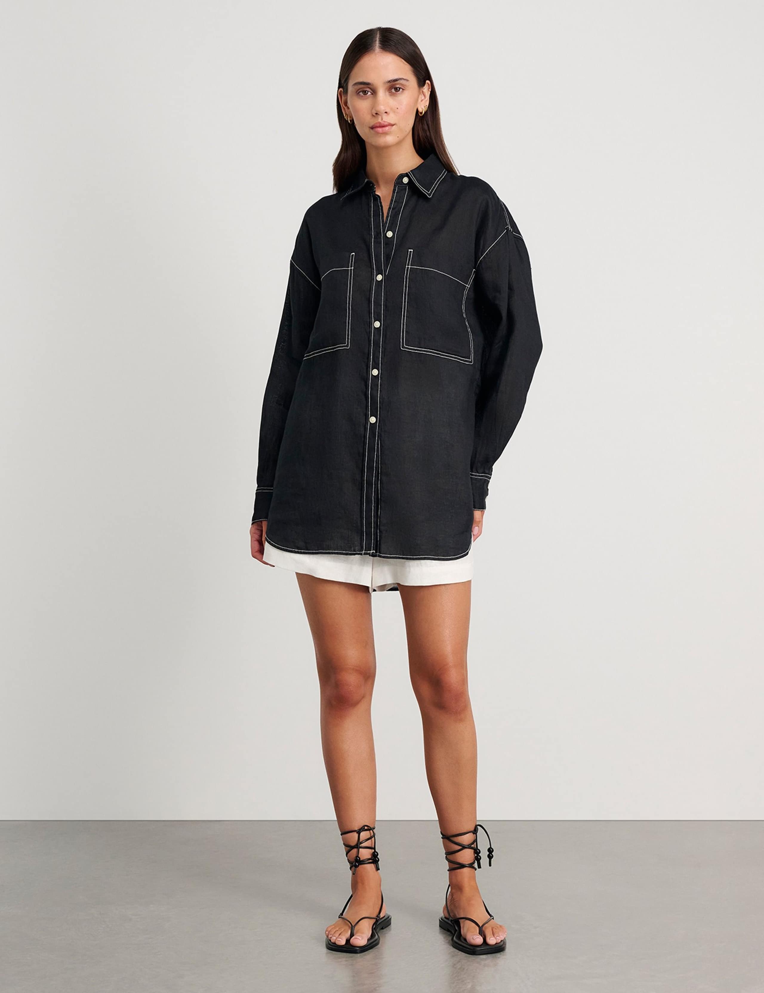 Pure Linen Oversized Shirt 2 of 5