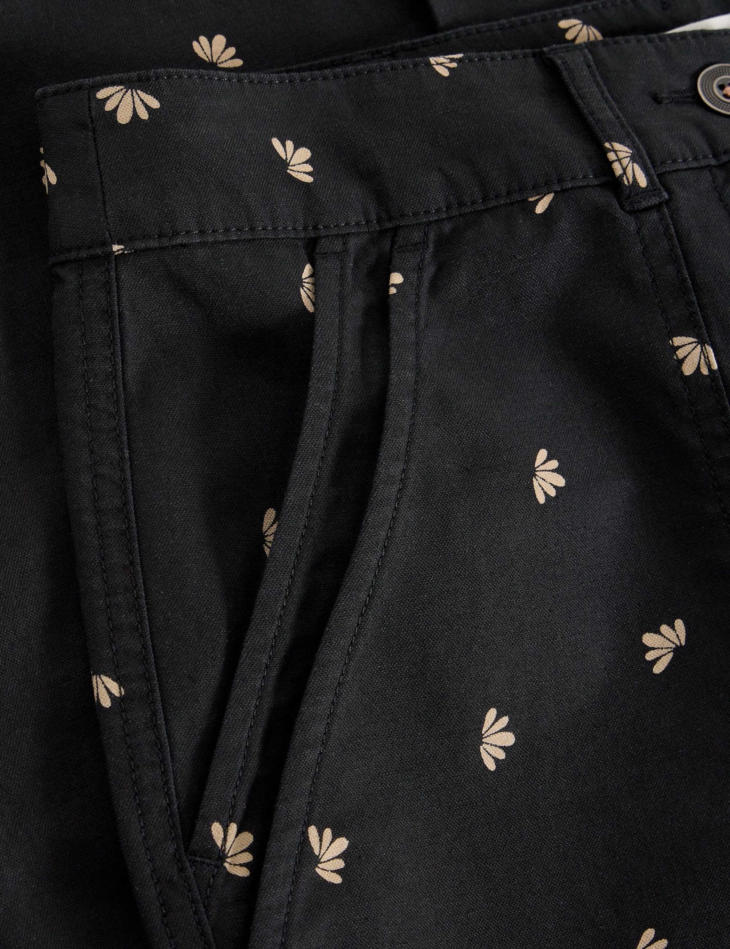 Cotton Rich Straight Leg Chinos with Linen 4 of 6