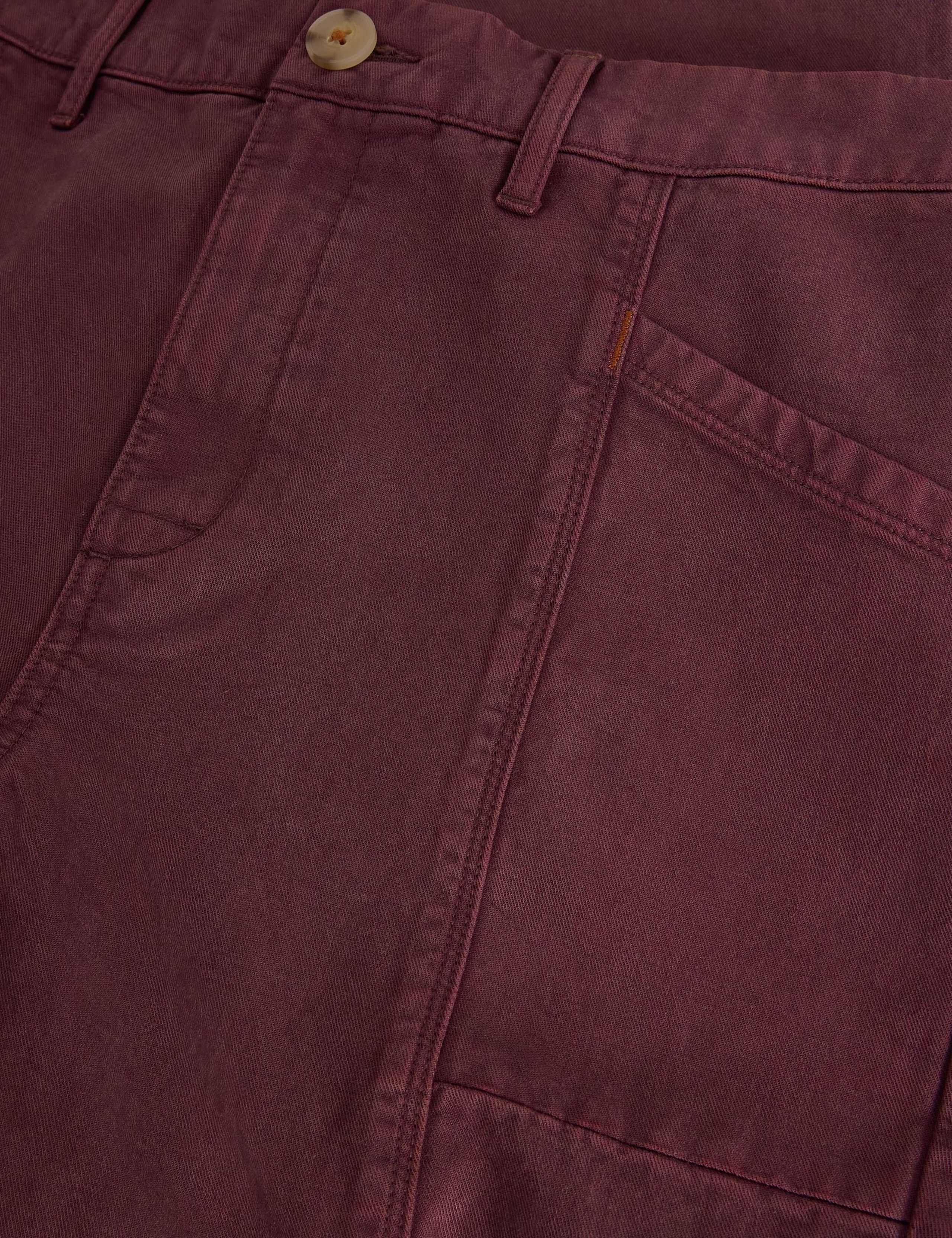 Cotton Rich Seam Detail Tapered Trousers 6 of 6