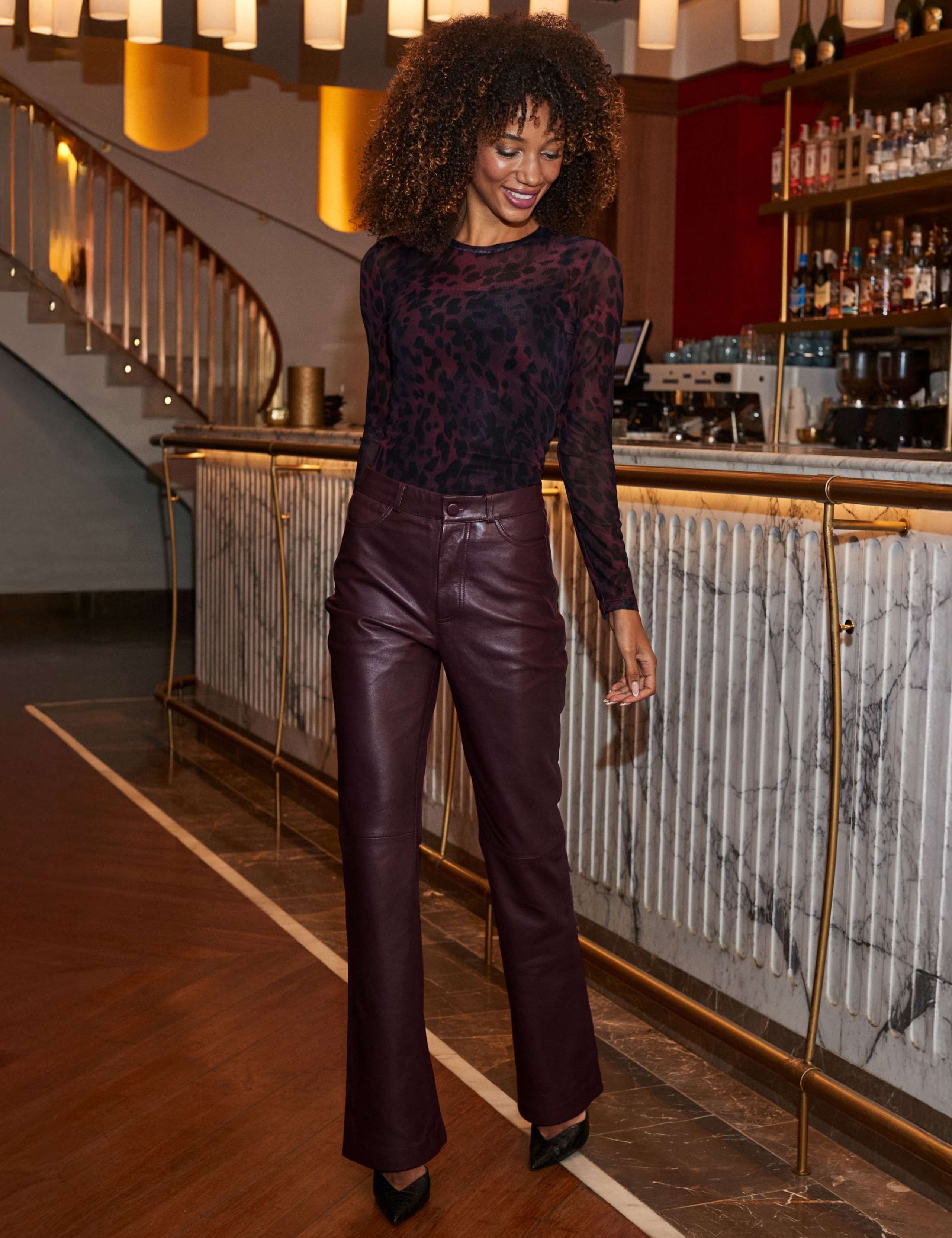 Leather Flared Trousers 5 of 8