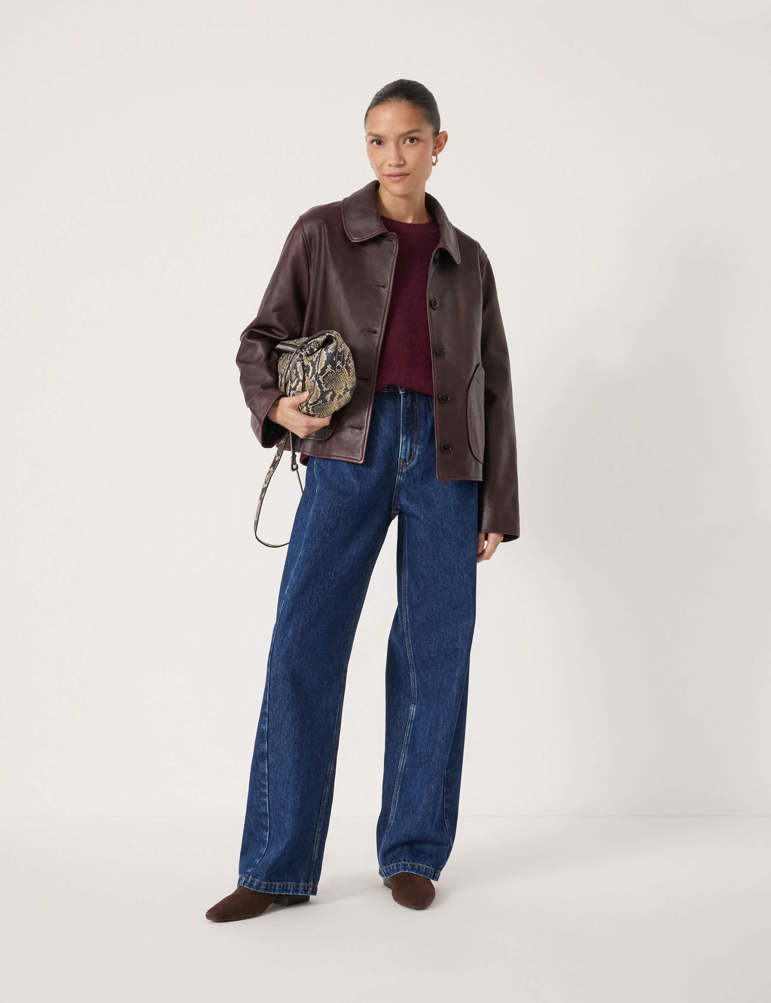 Leather Collared Jacket 3 of 5