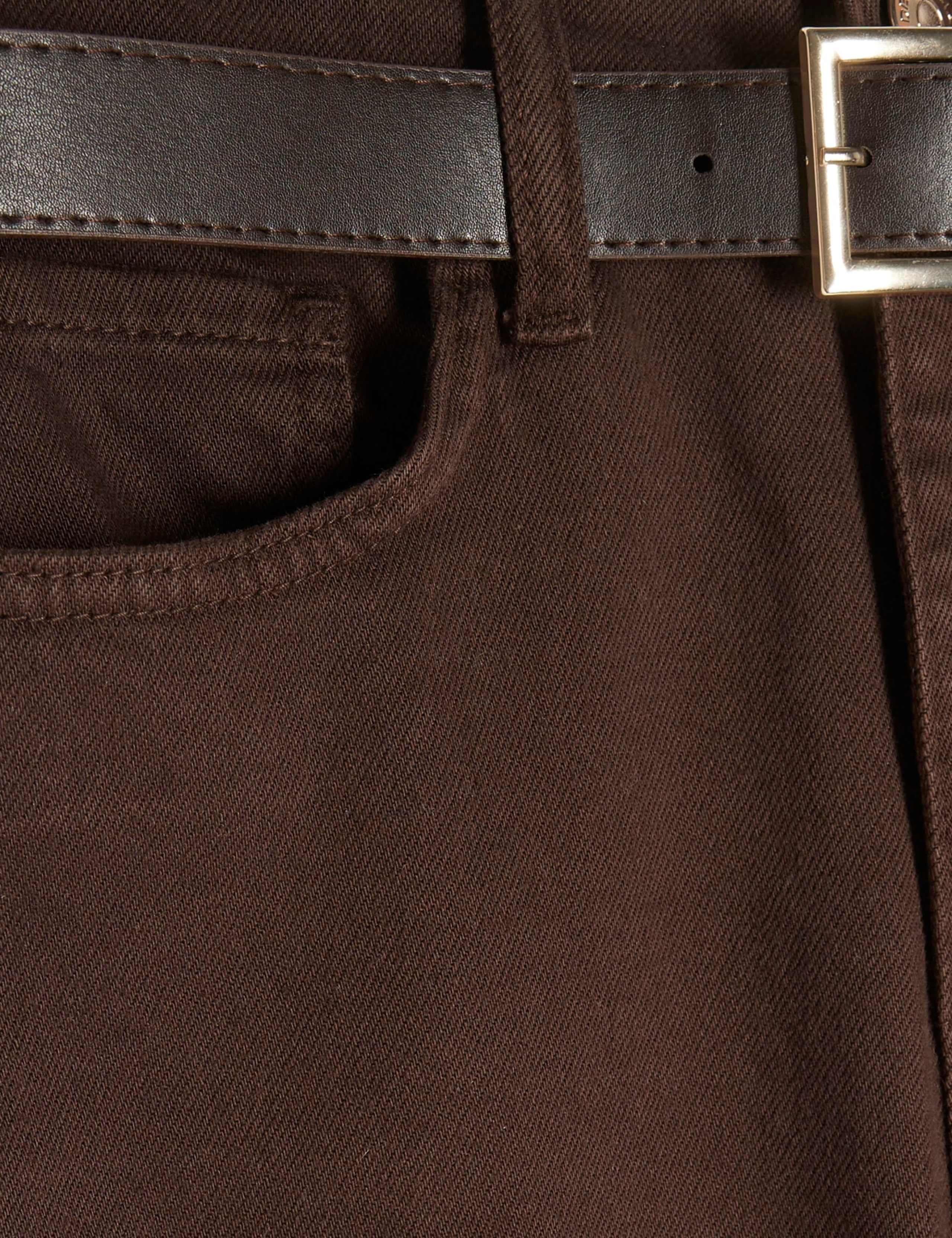 High Waisted Belted Straight Leg Jeans 4 of 5