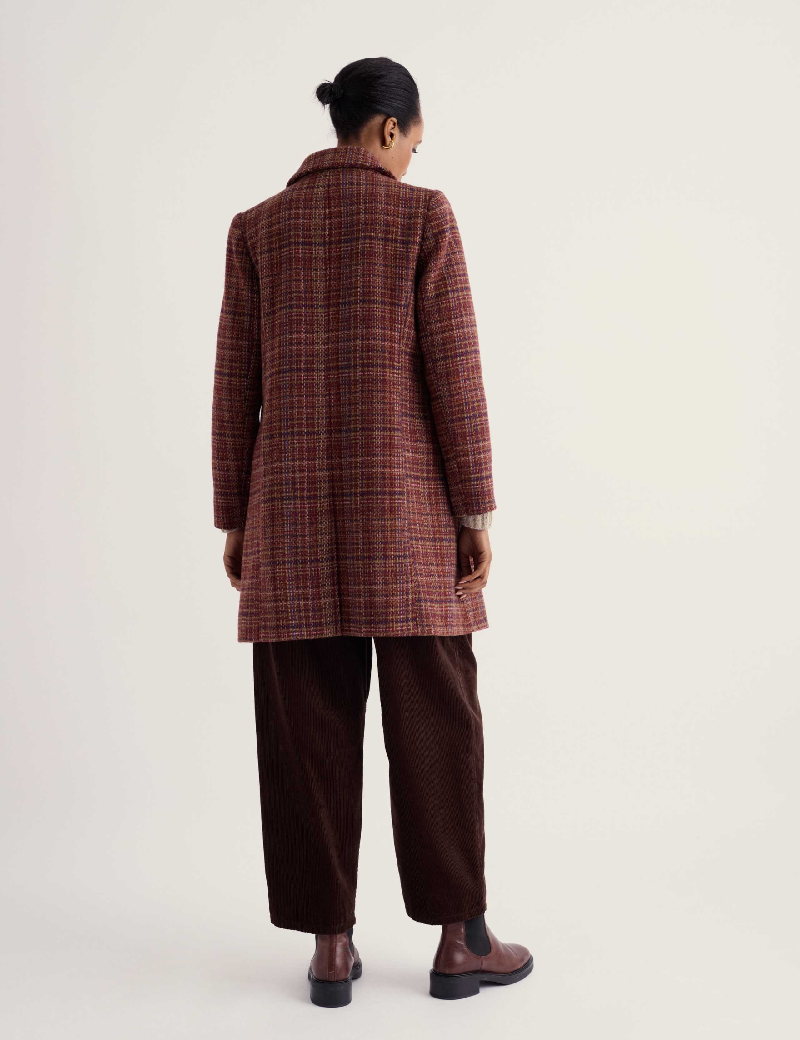 Wool Blend Checked Coat 3 of 6