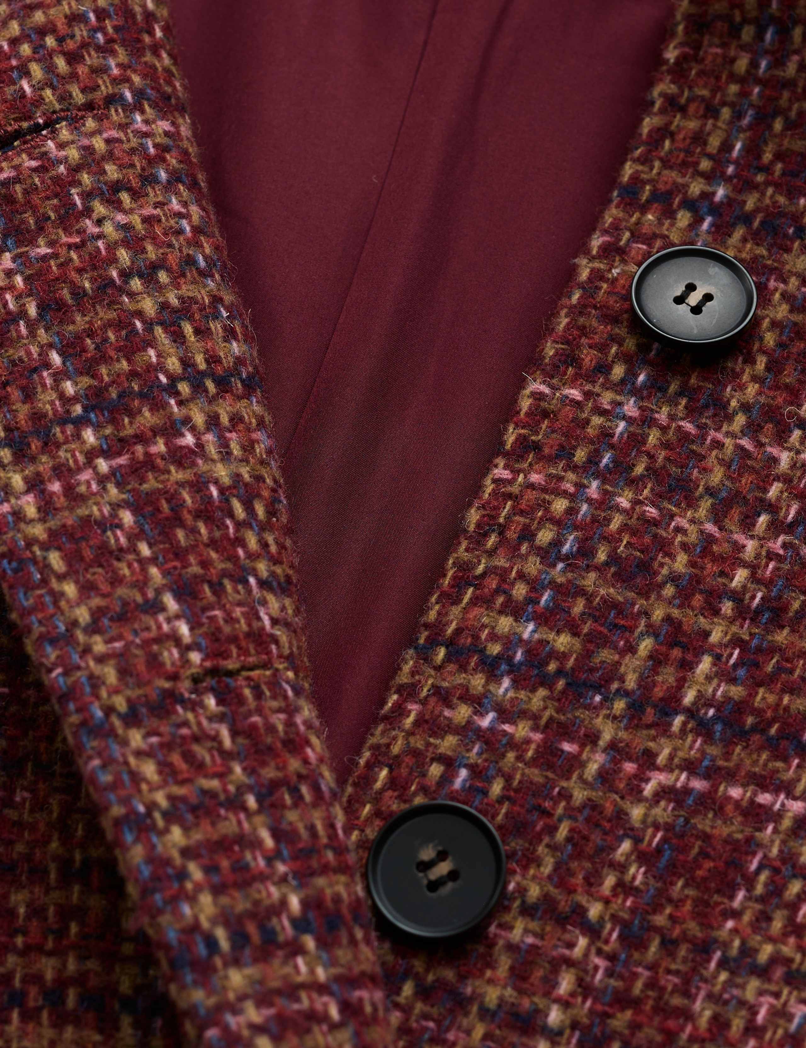 Wool Blend Checked Coat 6 of 6