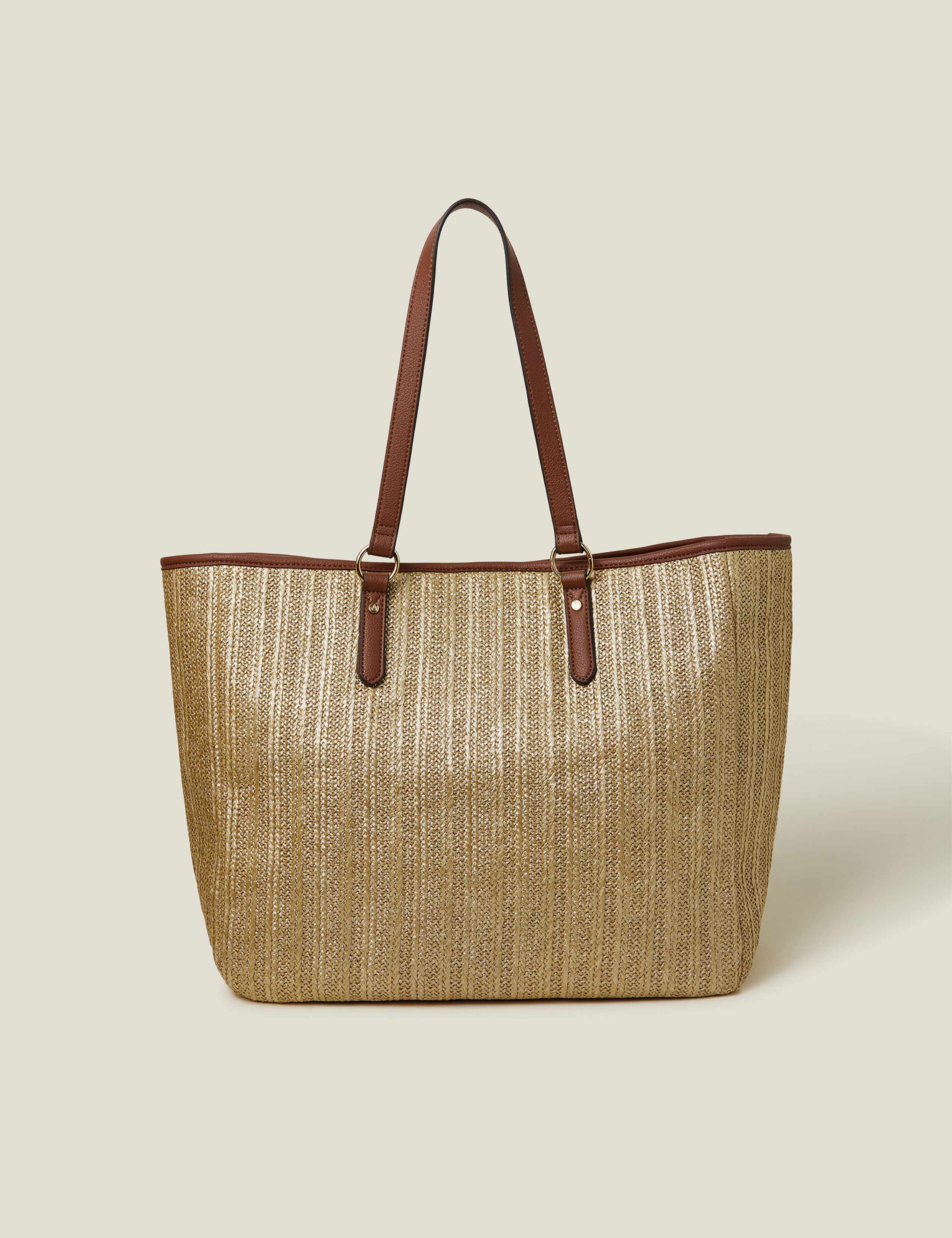 Raffia Metallic Shopper 2 of 5