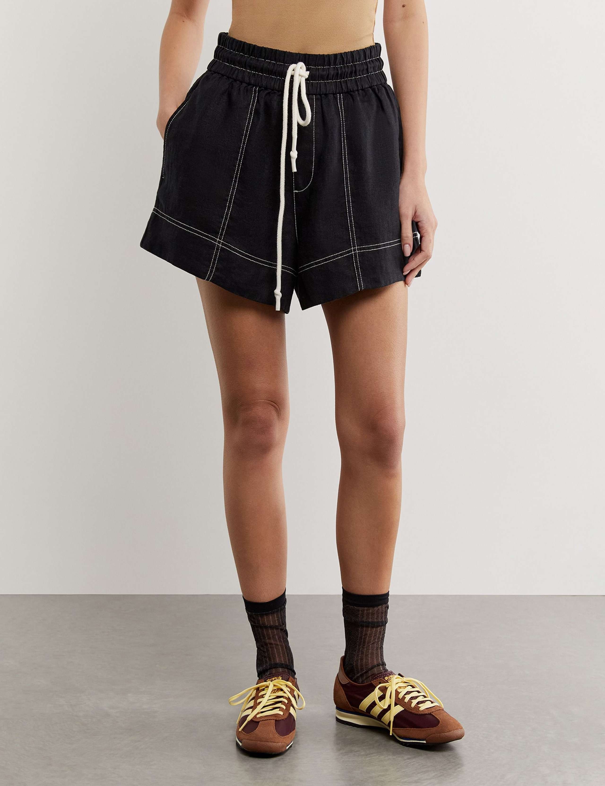 Pure Linen High Waisted Shorts 7 of 7