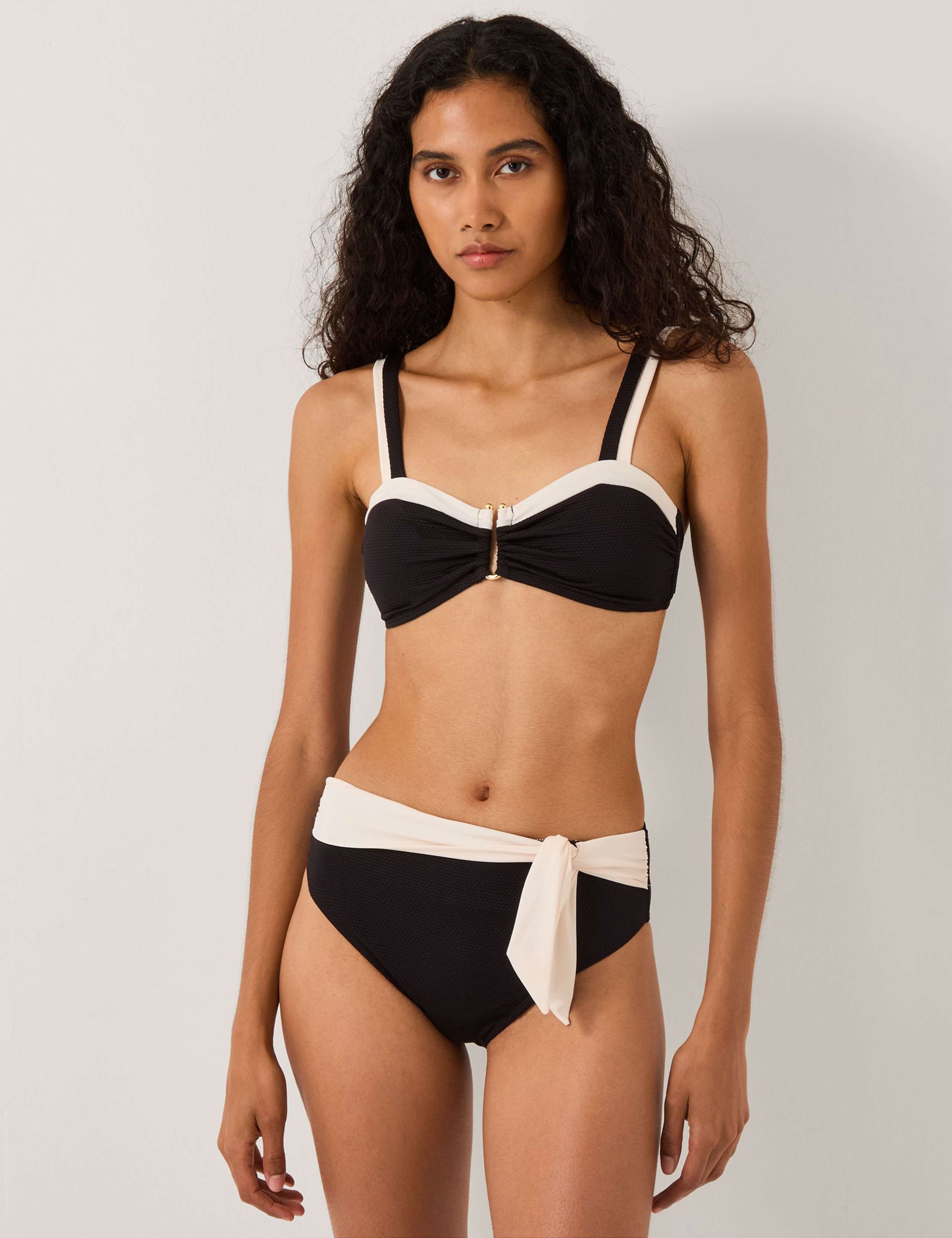 Tie Front High Waisted Bottoms 2 of 4