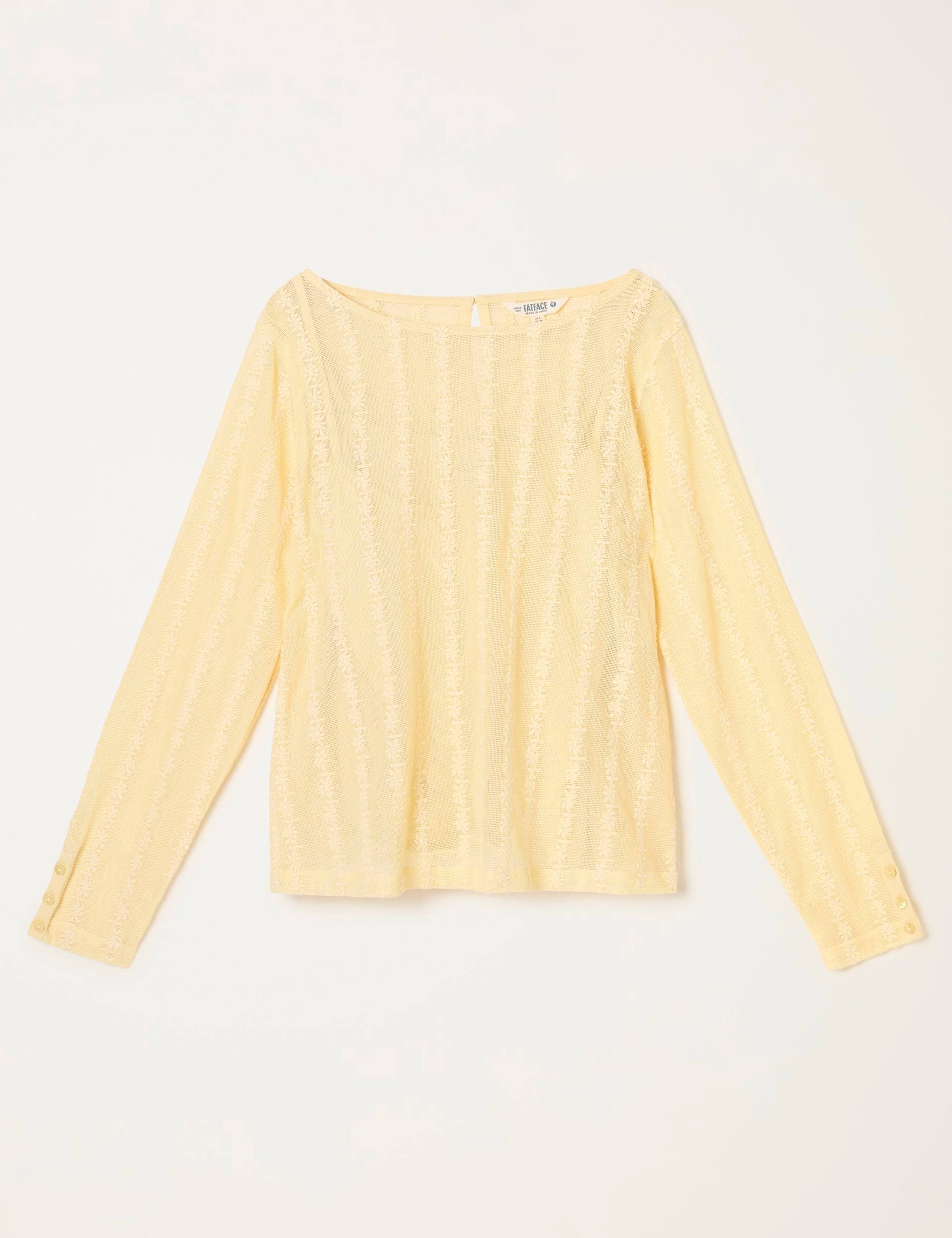 Cotton Rich Lace Embroidered 2 in 1 Top 2 of 5