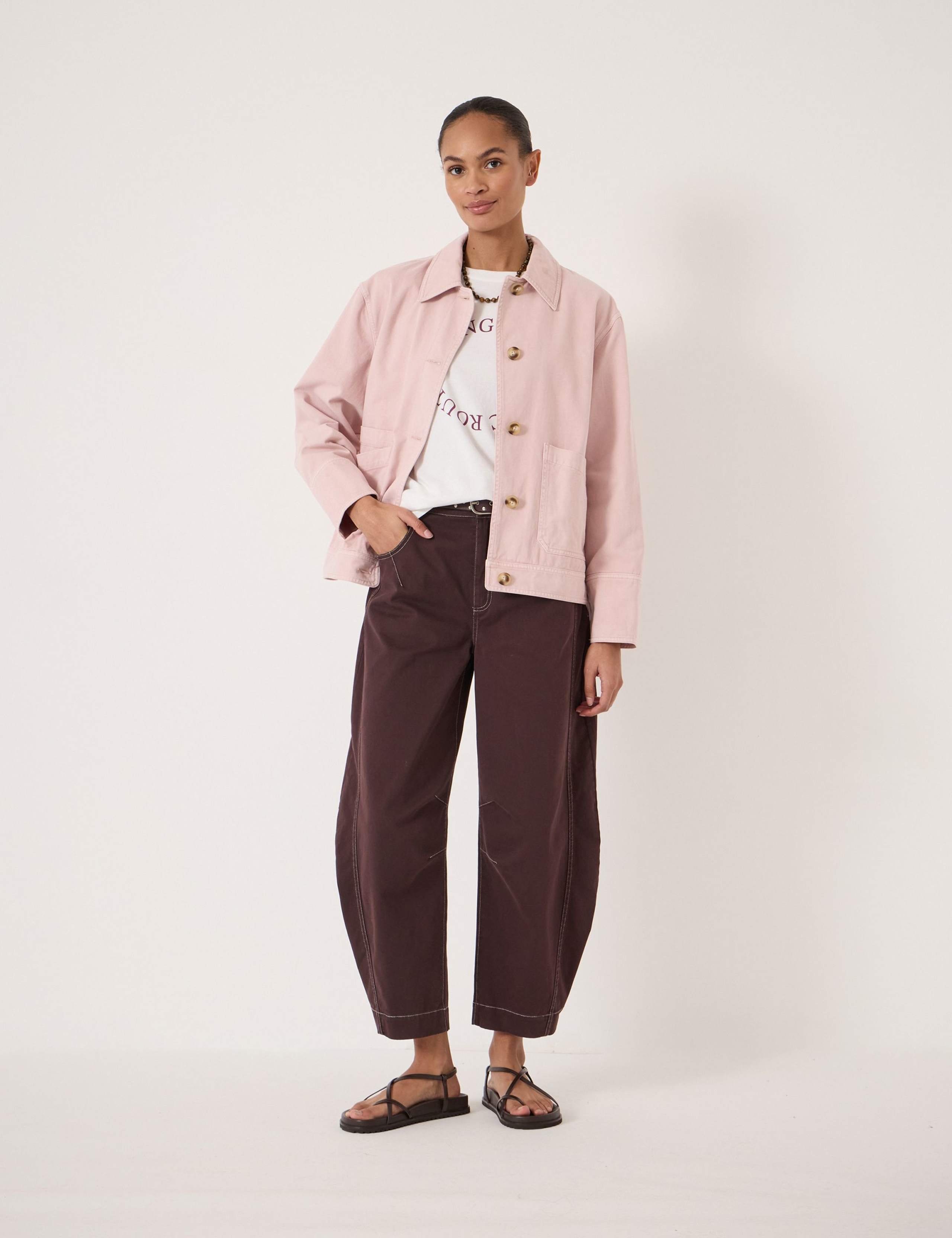 Pure Cotton Collared Utility Jacket 1 of 5