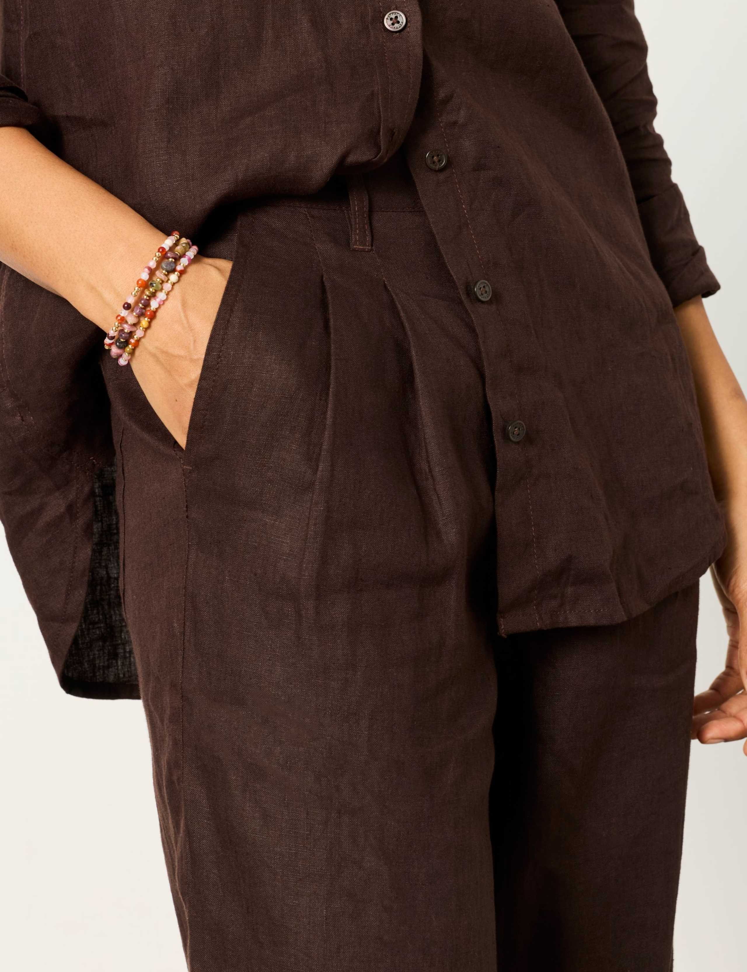 Pure Linen Wide Leg Trousers 6 of 6