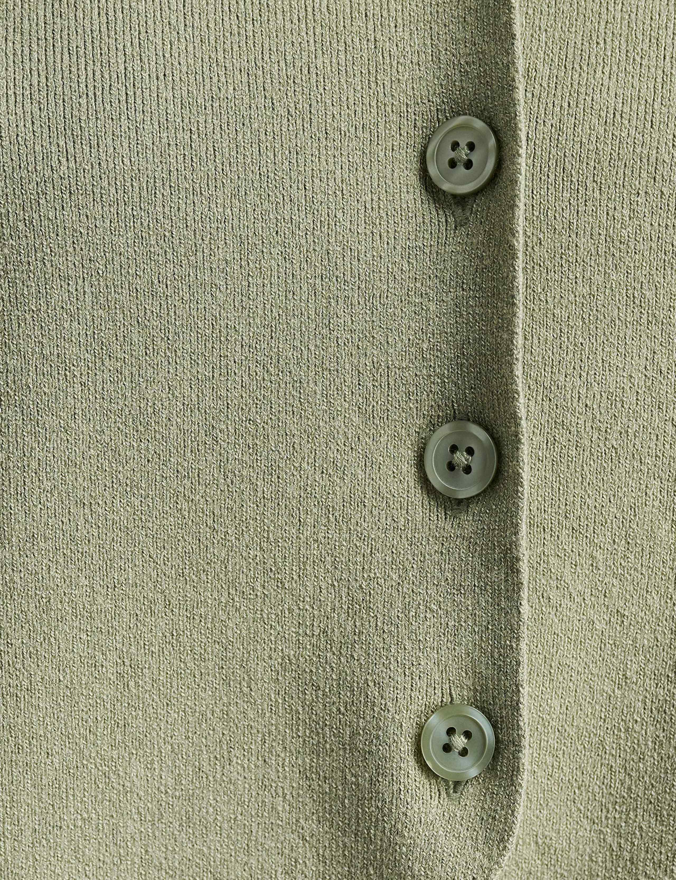 V-Neck Button Through Relaxed Knitted Vest 5 of 5