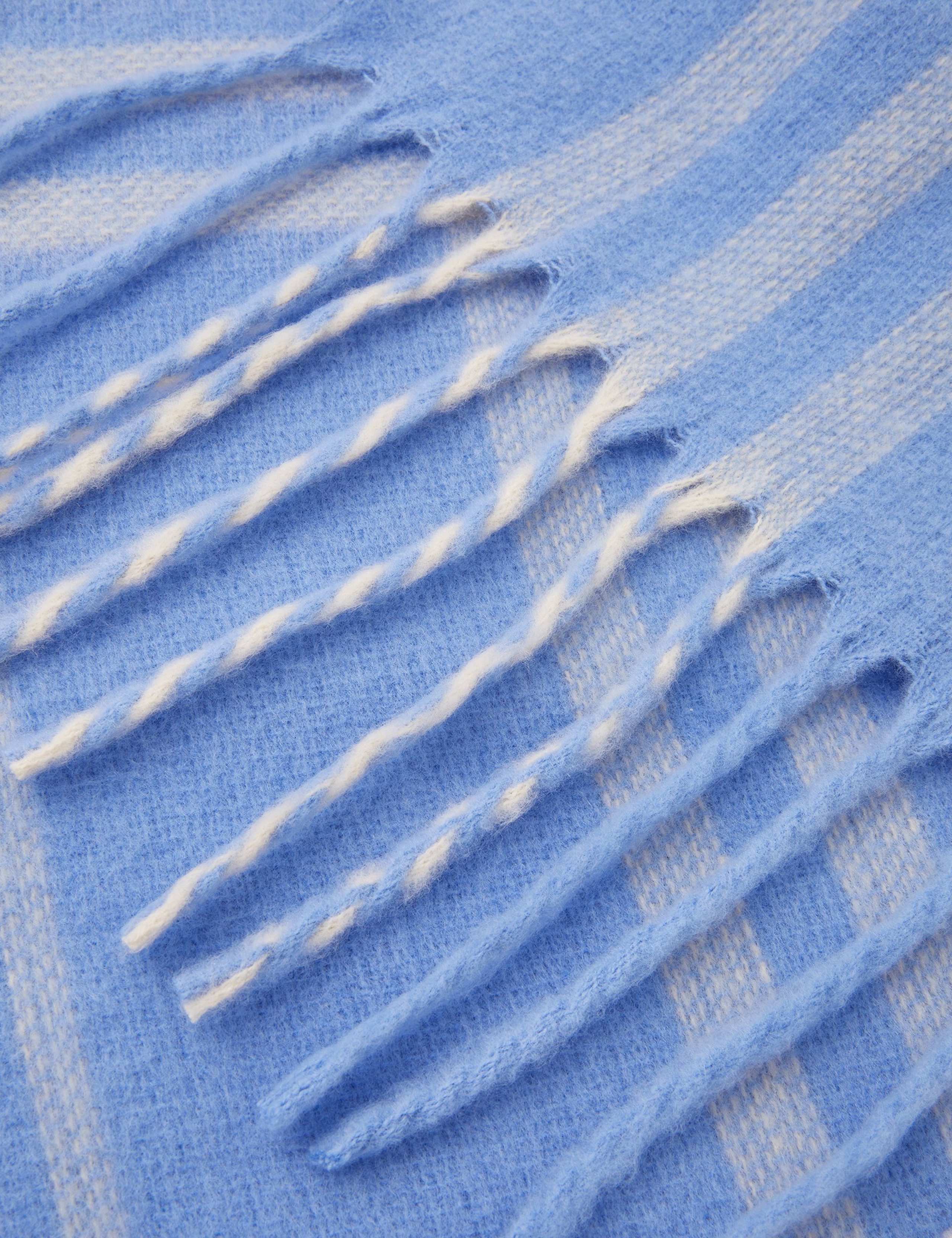 Brushed Checked Fringed Scarf 2 of 2