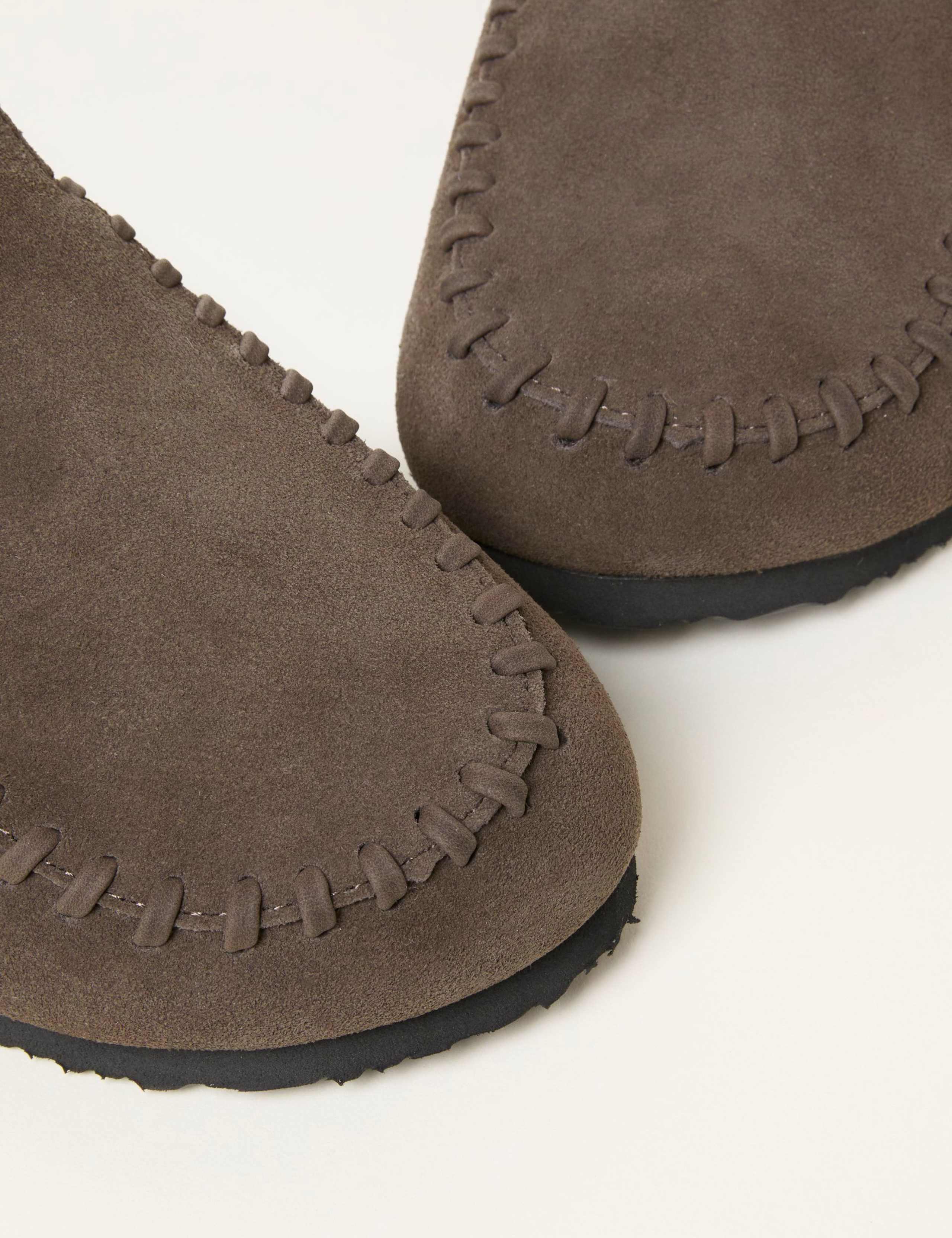 Suede Buckle Flat Clogs 3 of 3