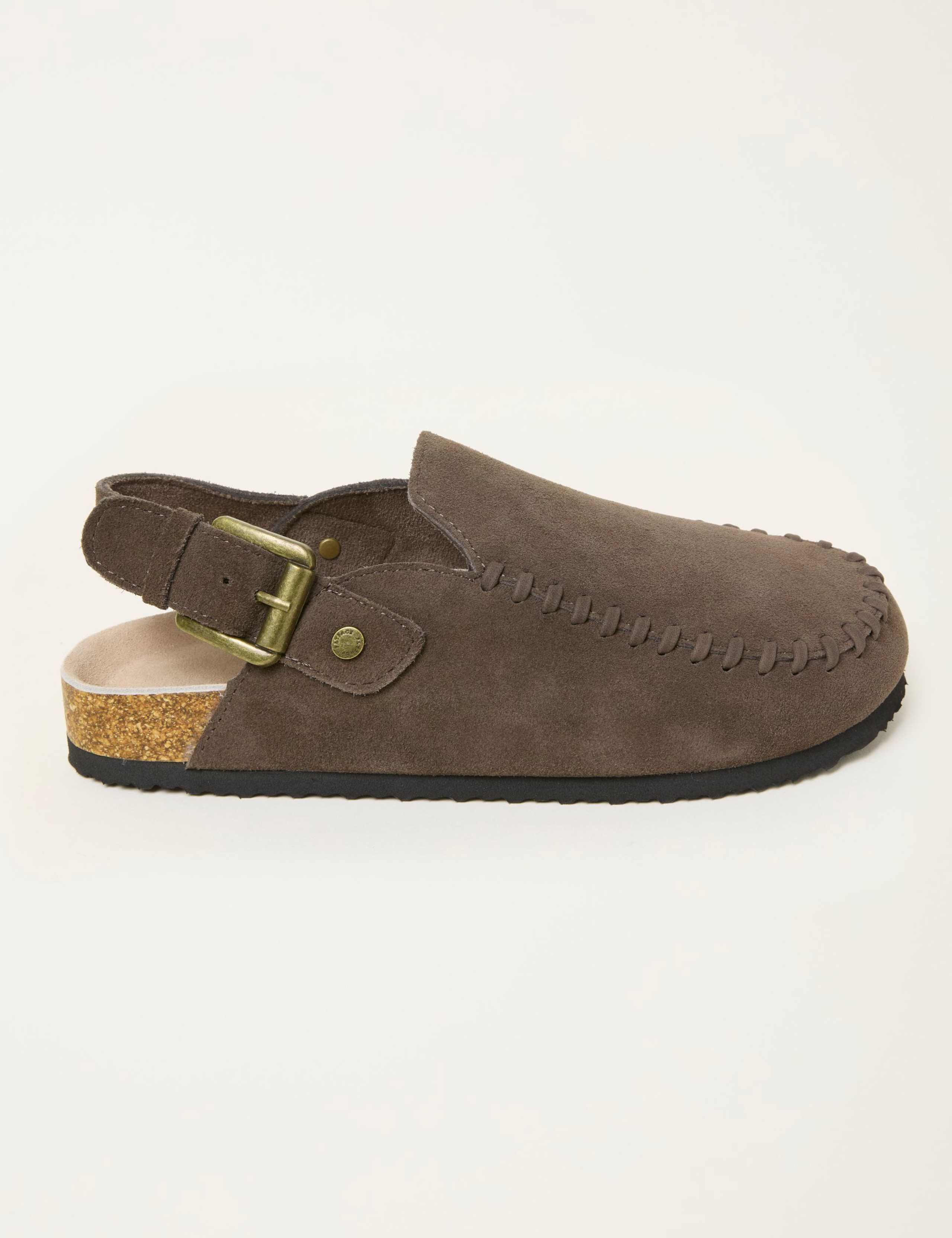 Suede Buckle Flat Clogs 2 of 3