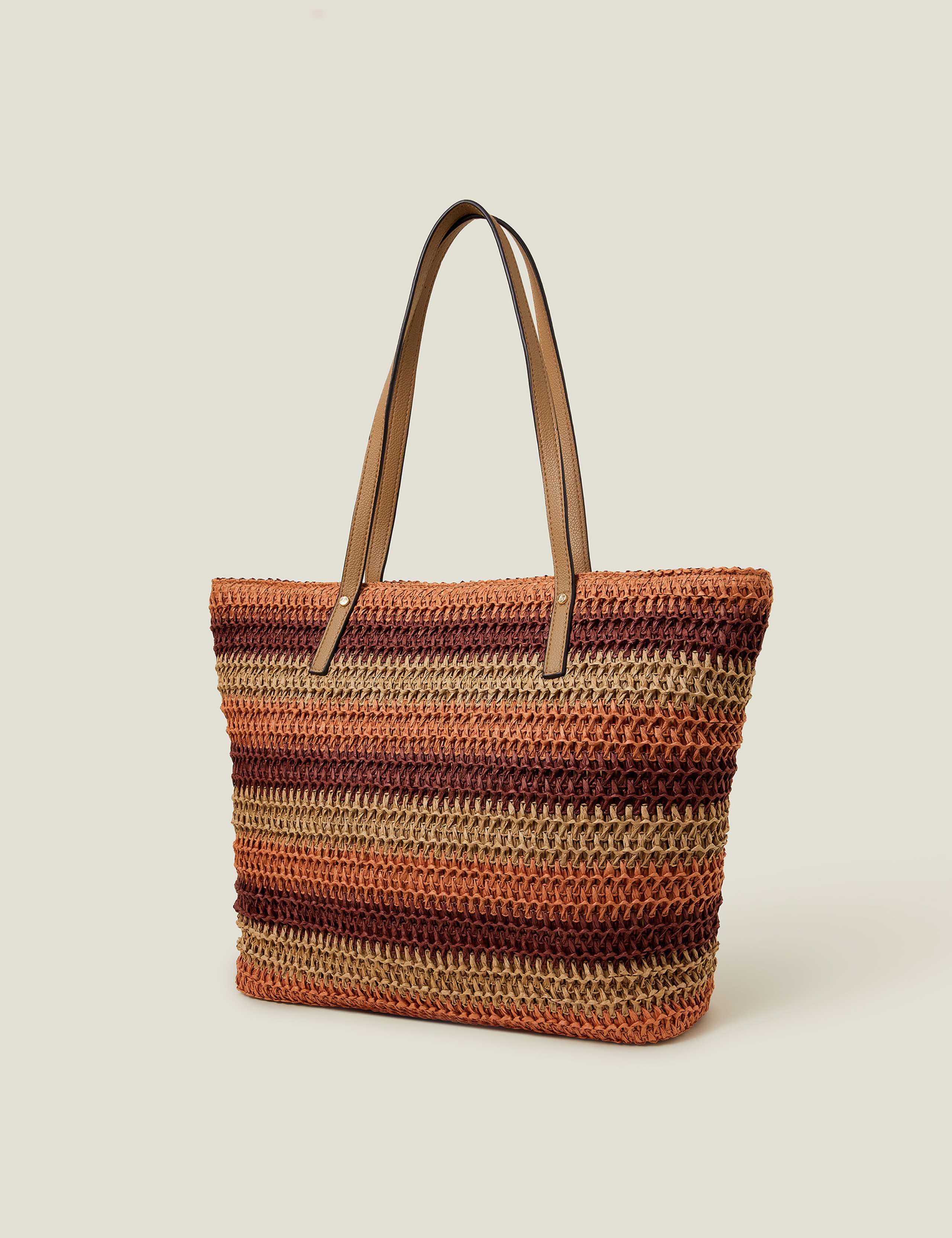 Raffia Striped Shoulder Bag 2 of 4