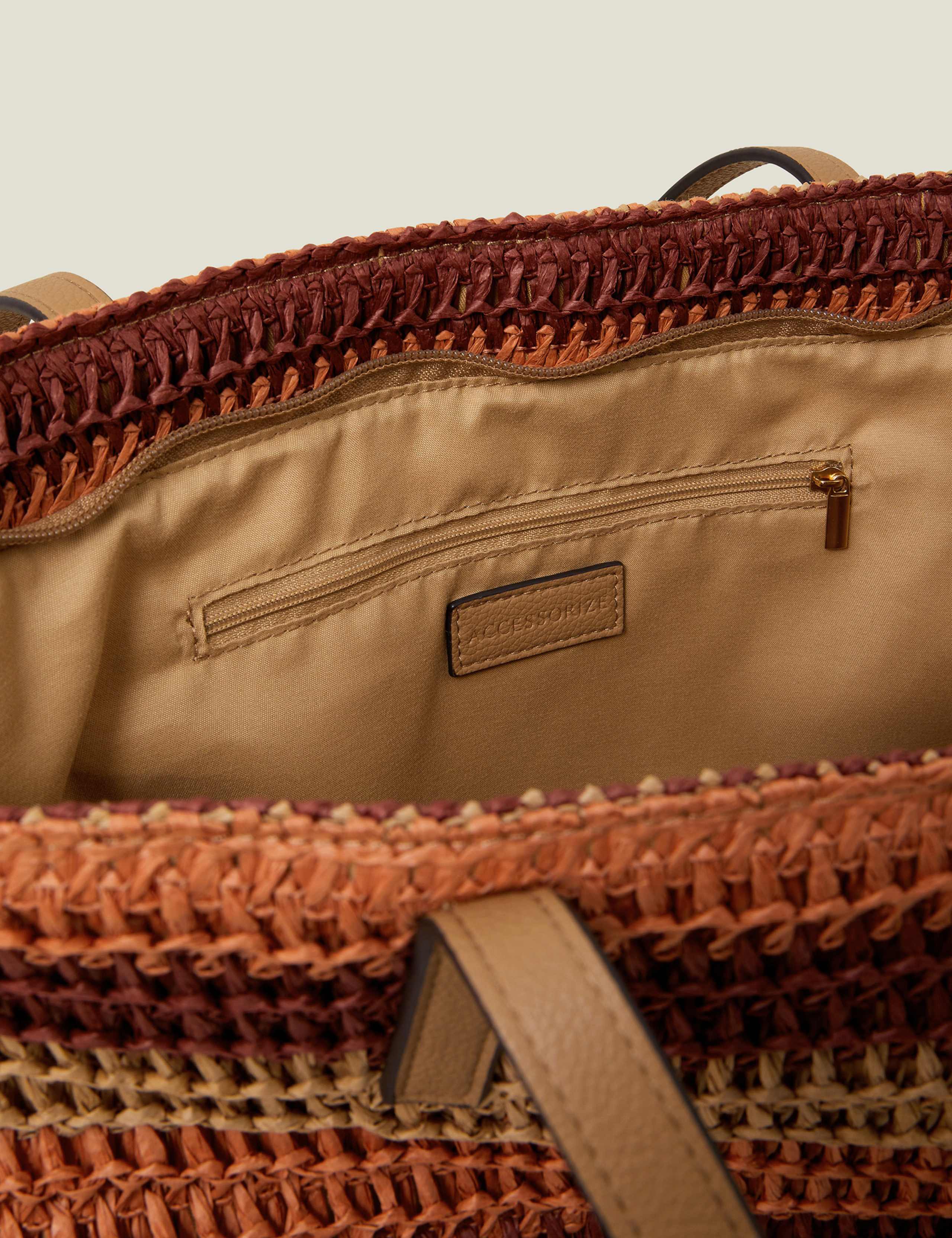 Raffia Striped Shoulder Bag 3 of 4