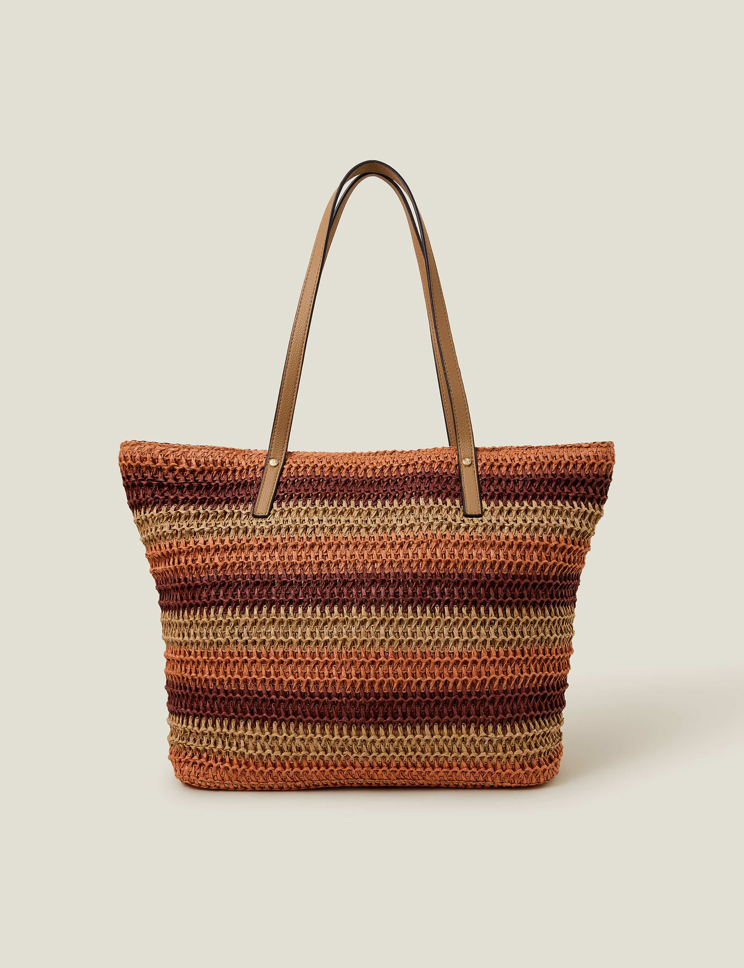 Raffia Striped Shoulder Bag 1 of 4