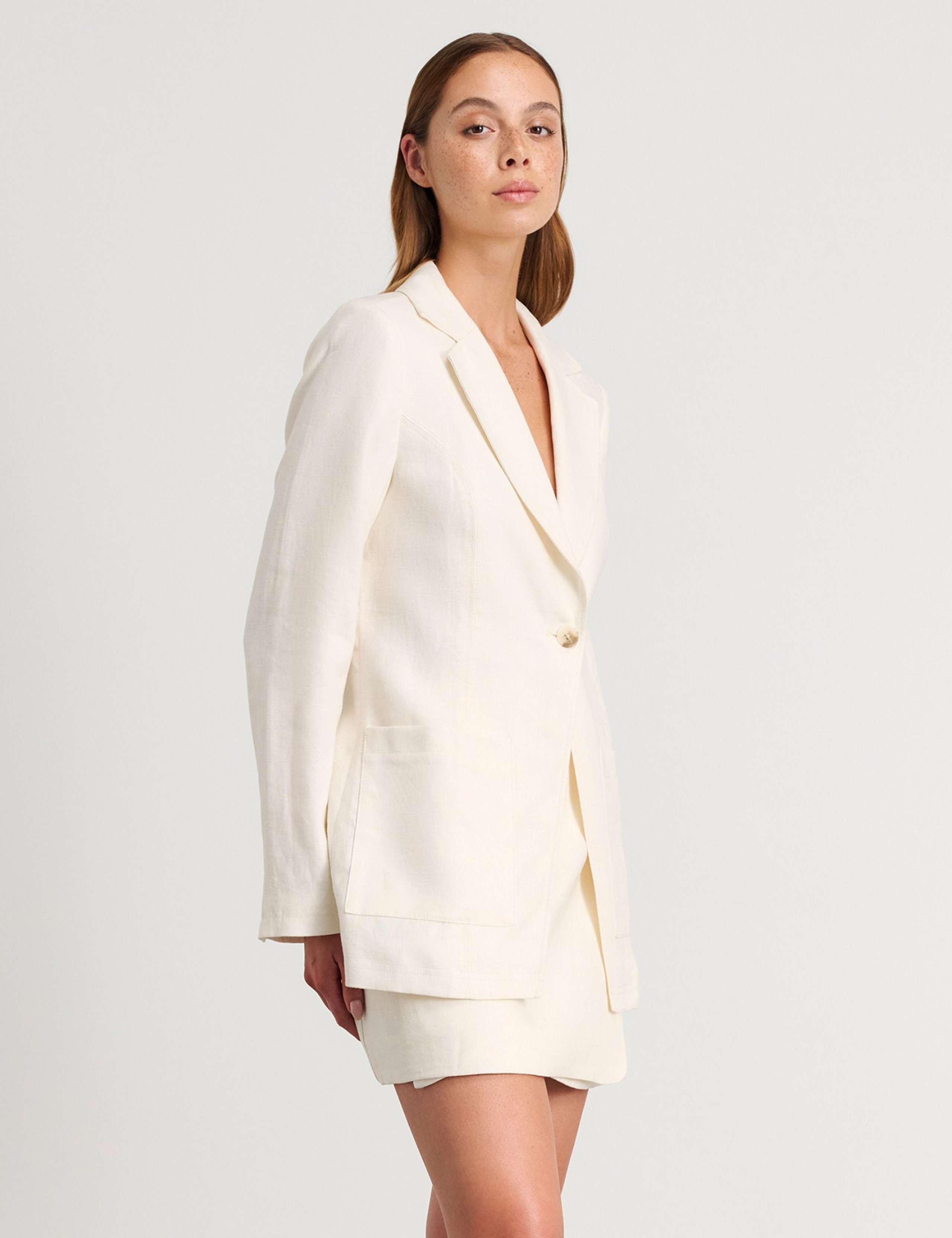 Pure Linen Relaxed Blazer 3 of 5
