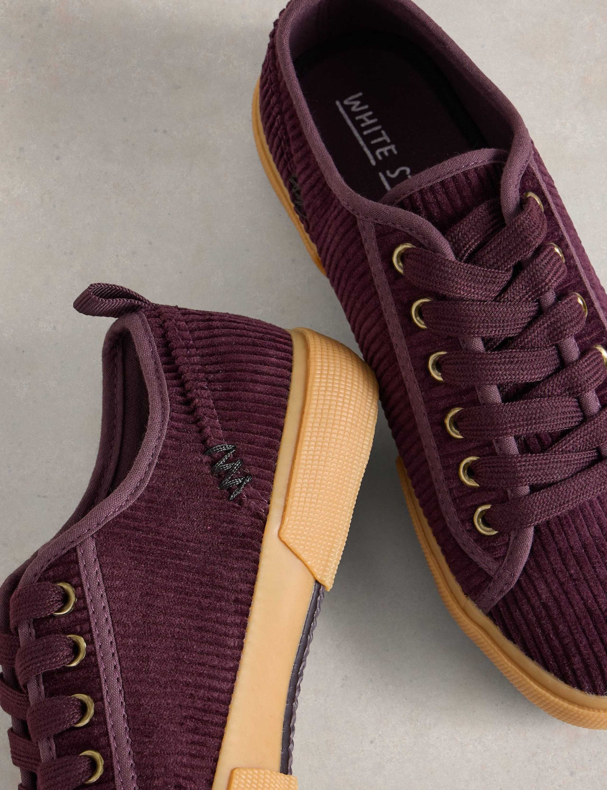 Corduroy Lace Up Trainers 2 of 4