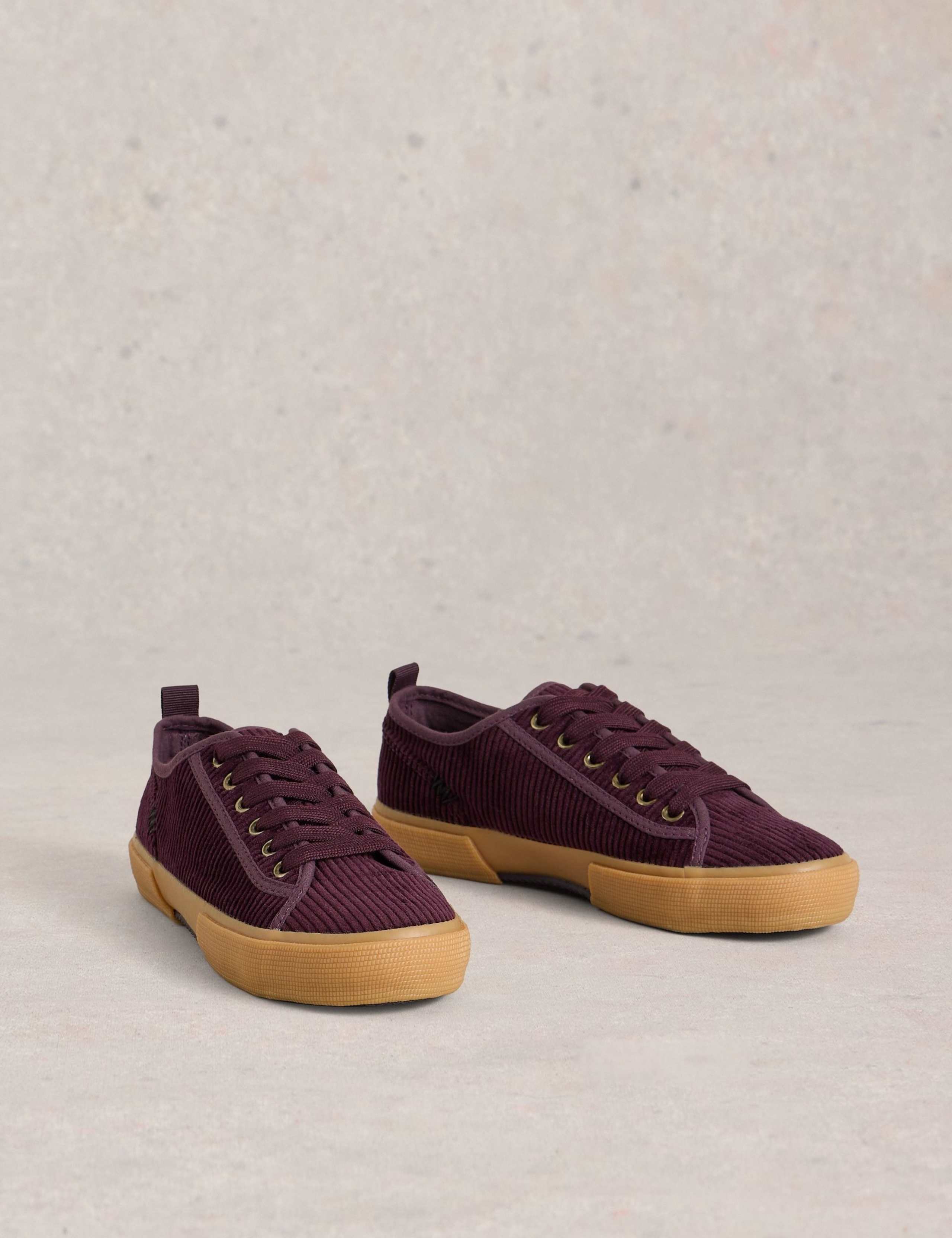 Corduroy Lace Up Trainers 3 of 4