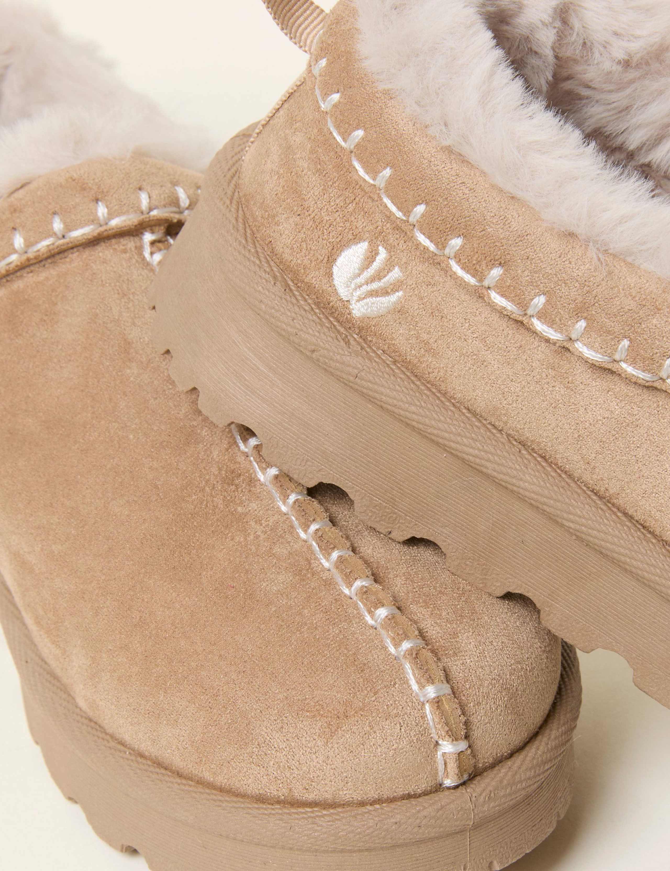 Faux Fur Lined Mule Slippers 3 of 3