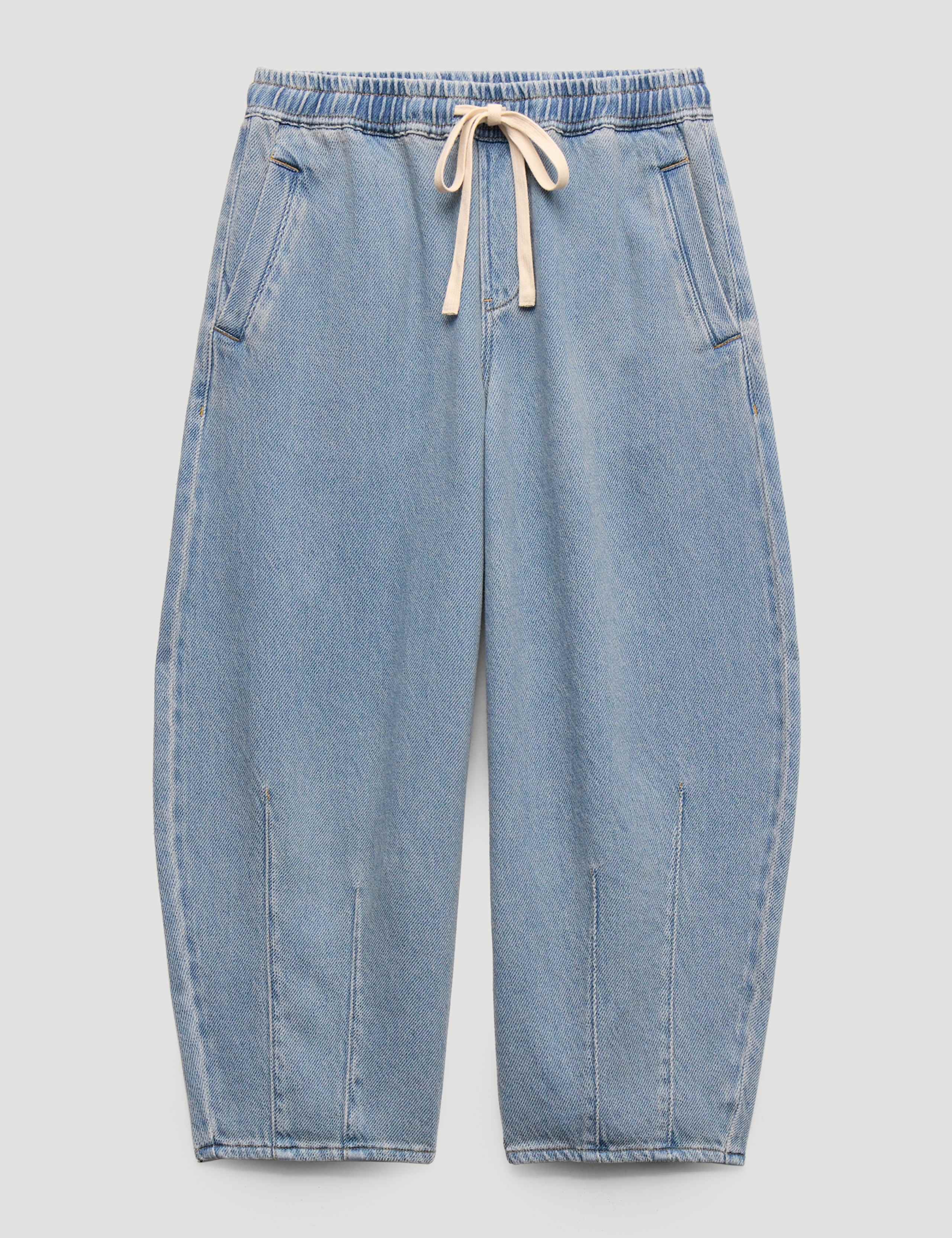 Supersoft Elasticated High Waisted Barrel Jeans 2 of 5