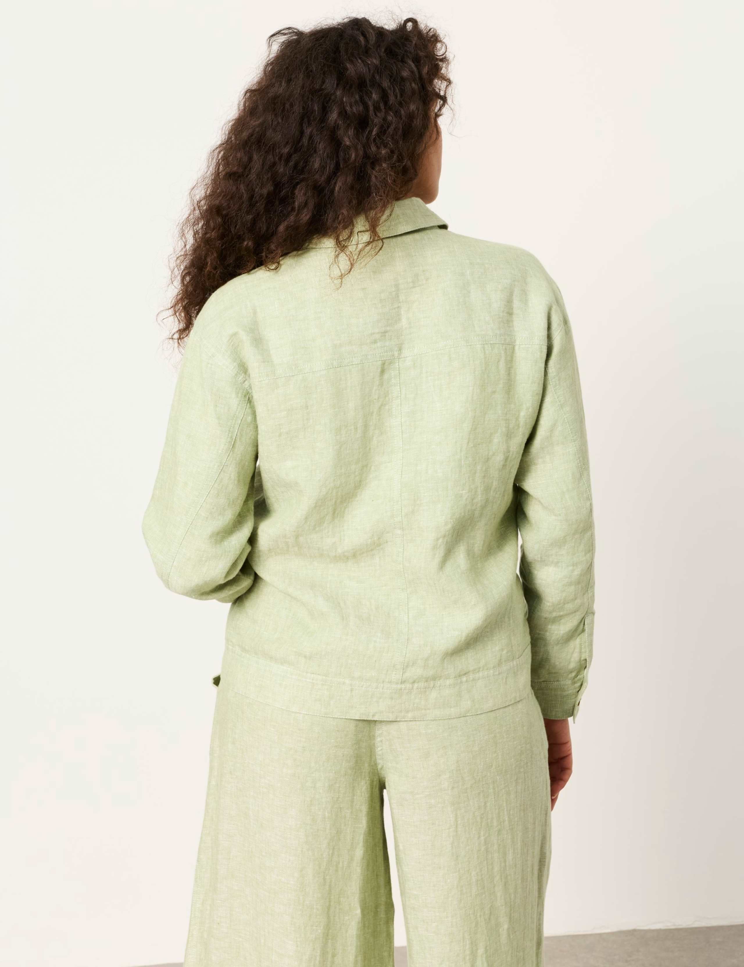 Pure Linen Lightweight Collared Jacket 3 of 6